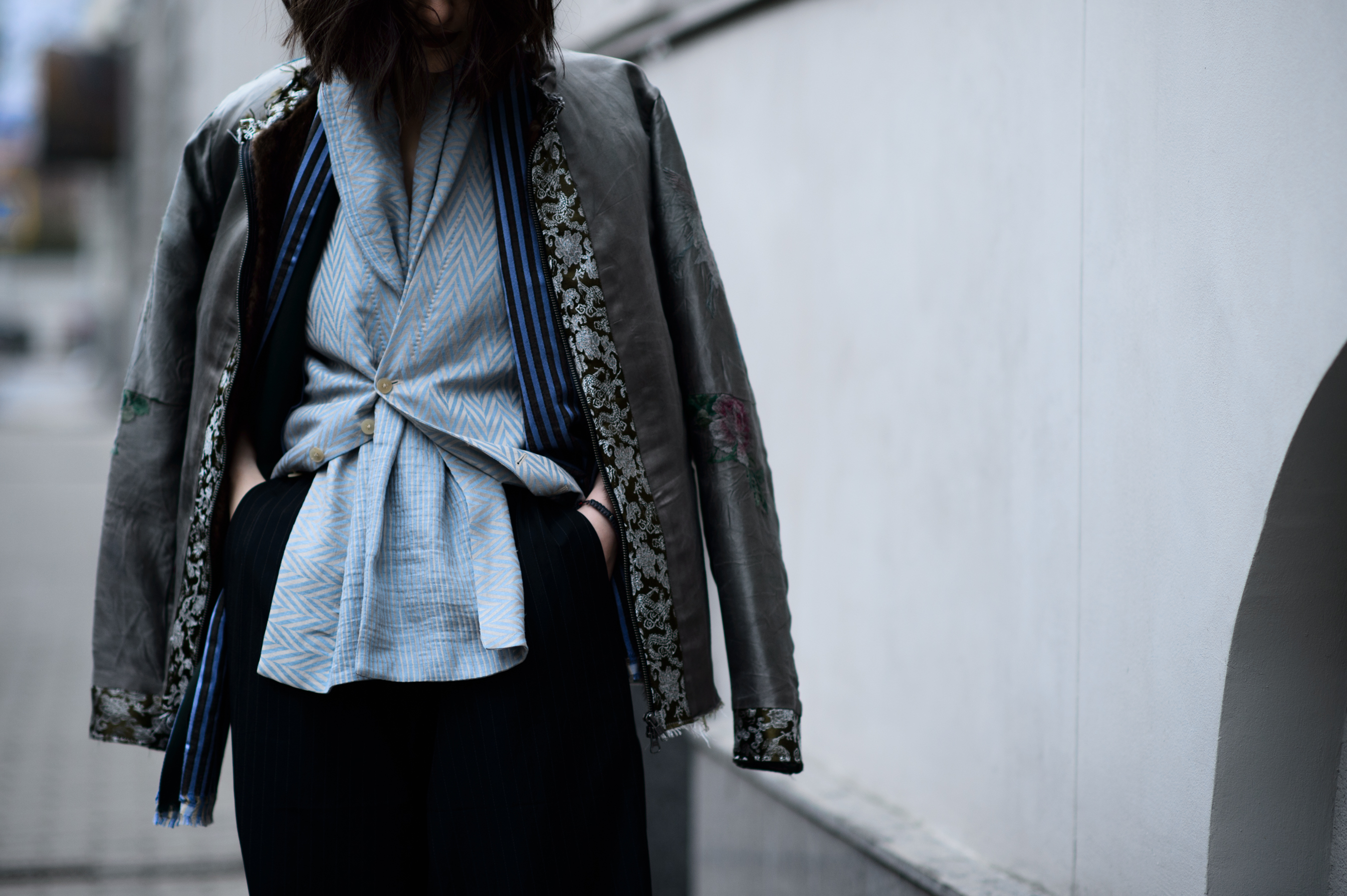 Russian woman wearing Haider Ackermann