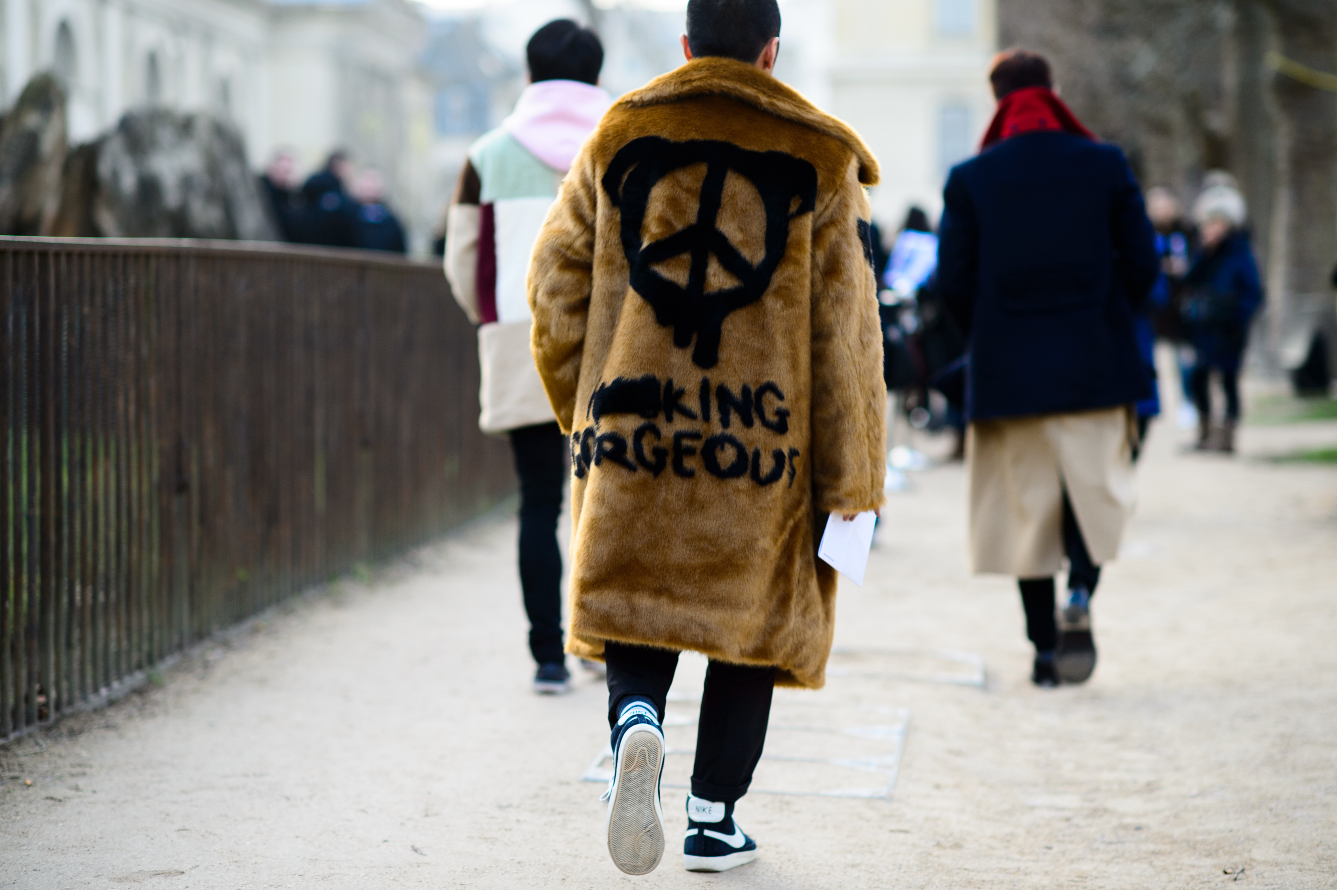 Korean man wearing a Push Button coat