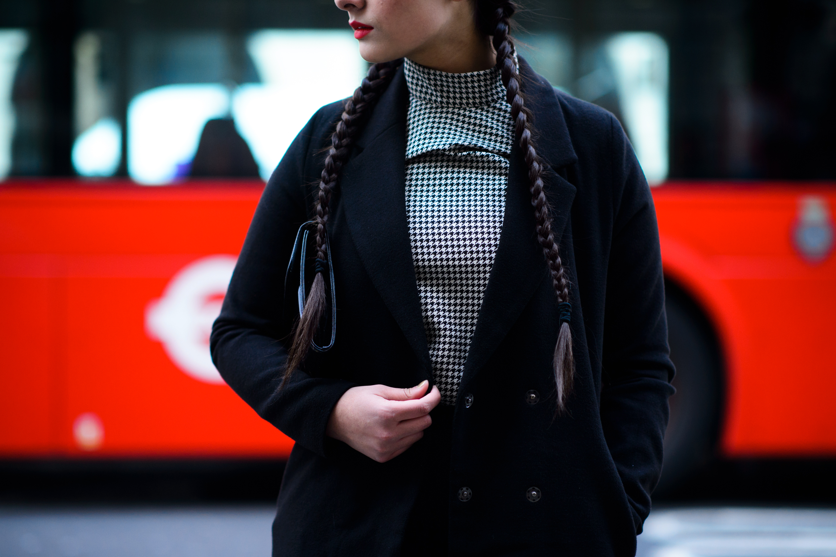 Girl with braids at Somerset House