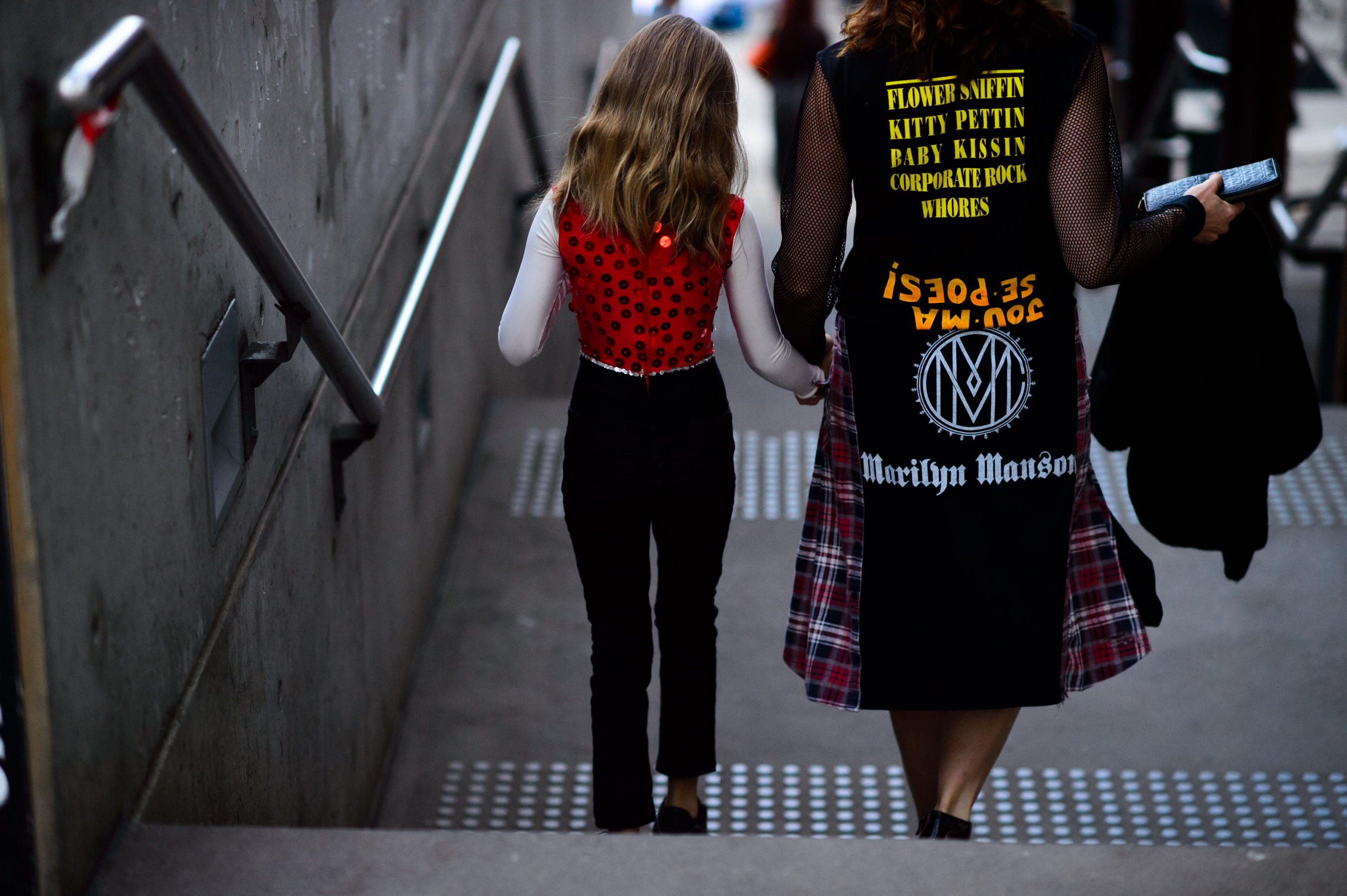 Mother wearing Nirvana with her daughter