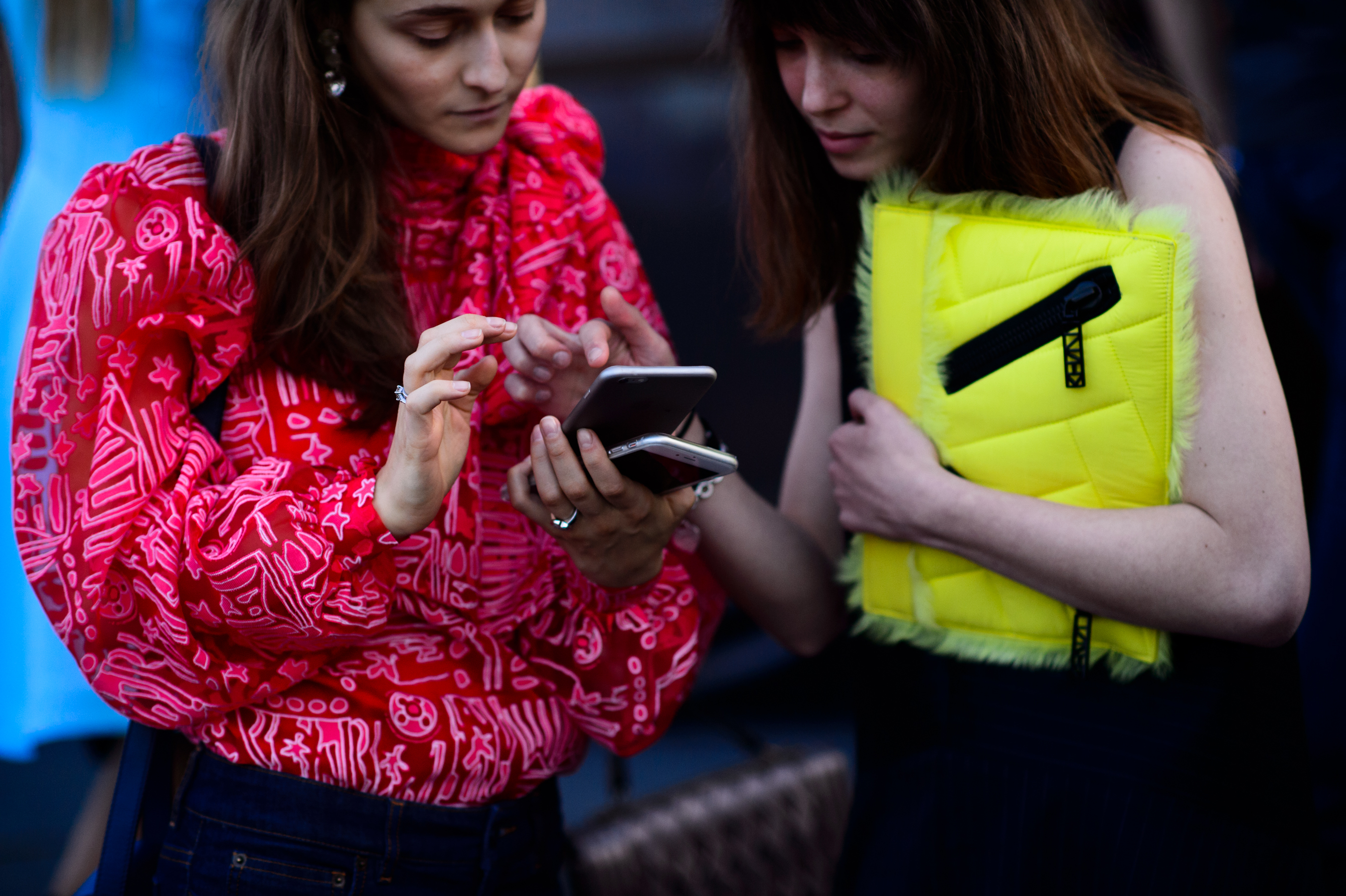 Two women at Kazakh fashion week