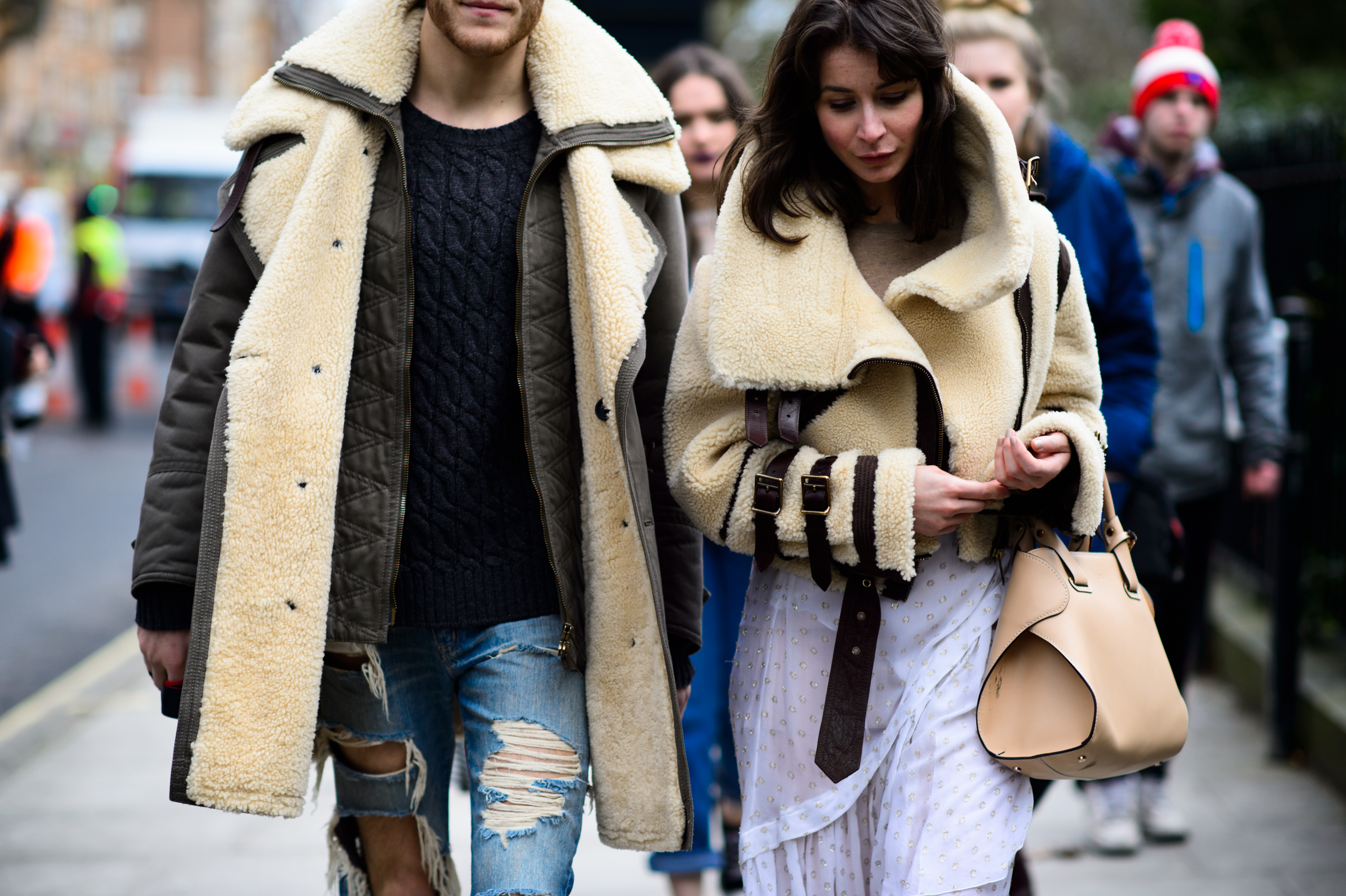 Two Norwegians wearing matching Burberry jackets