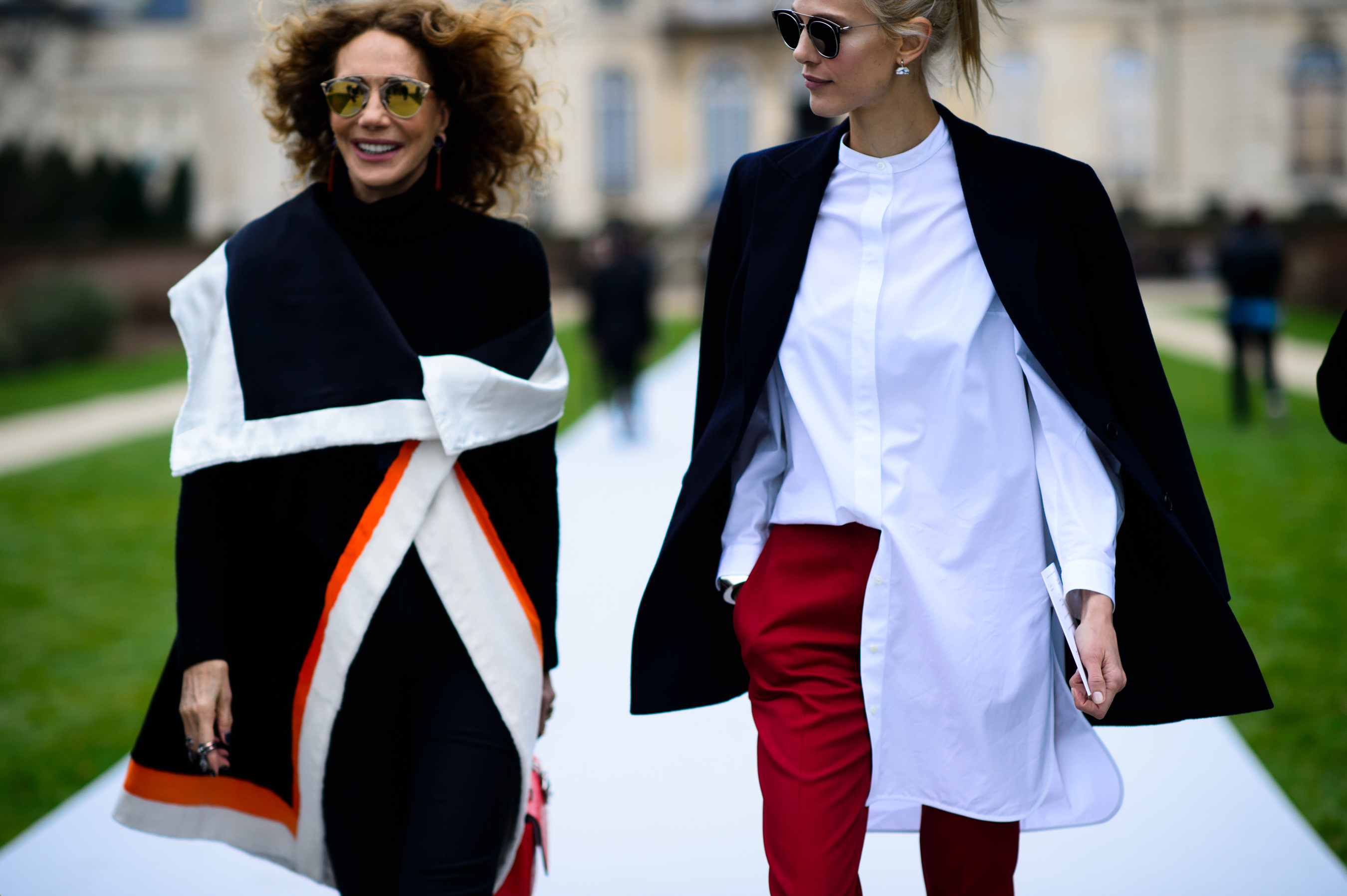 Marisa Berenson and Aymeline Valade in France