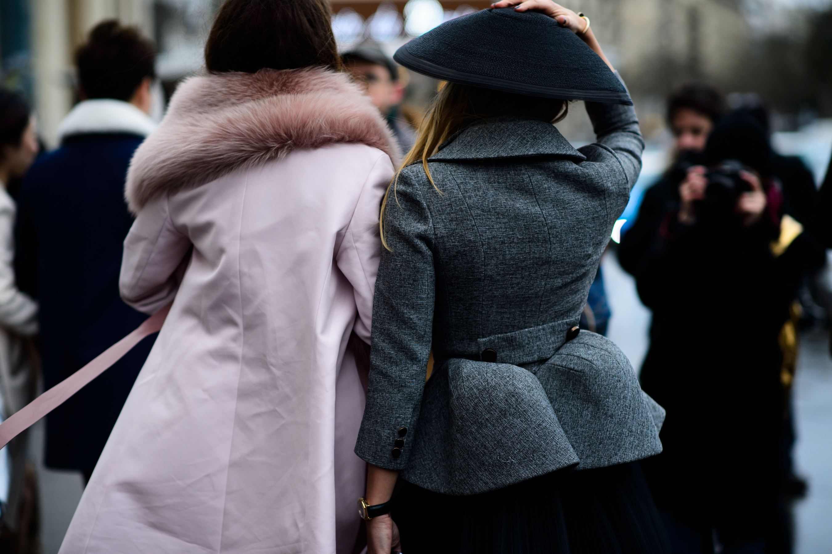 Two women at a fashion show