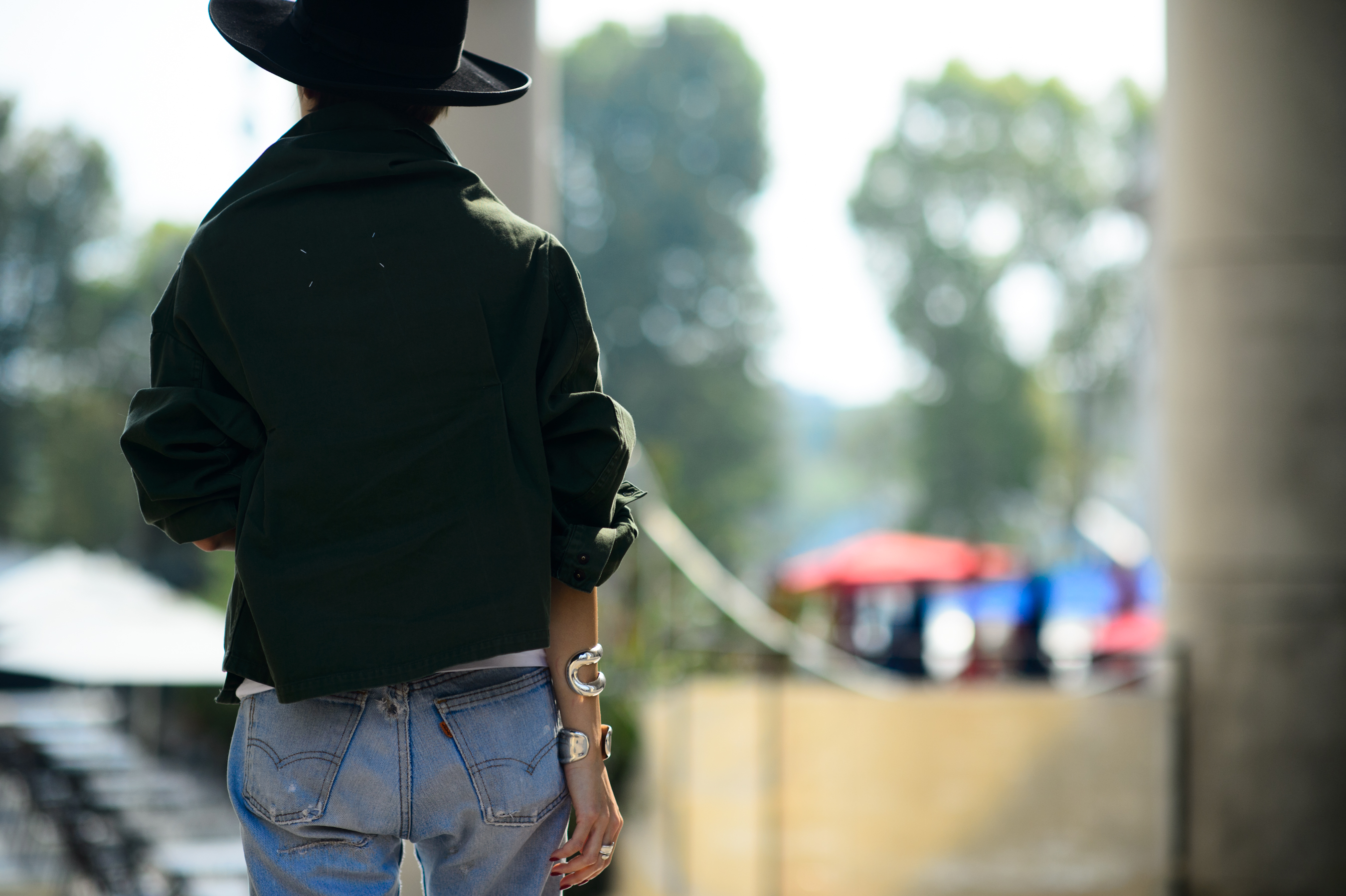 Yukiko Naka of Laila Tokio in Margiela and Levi's