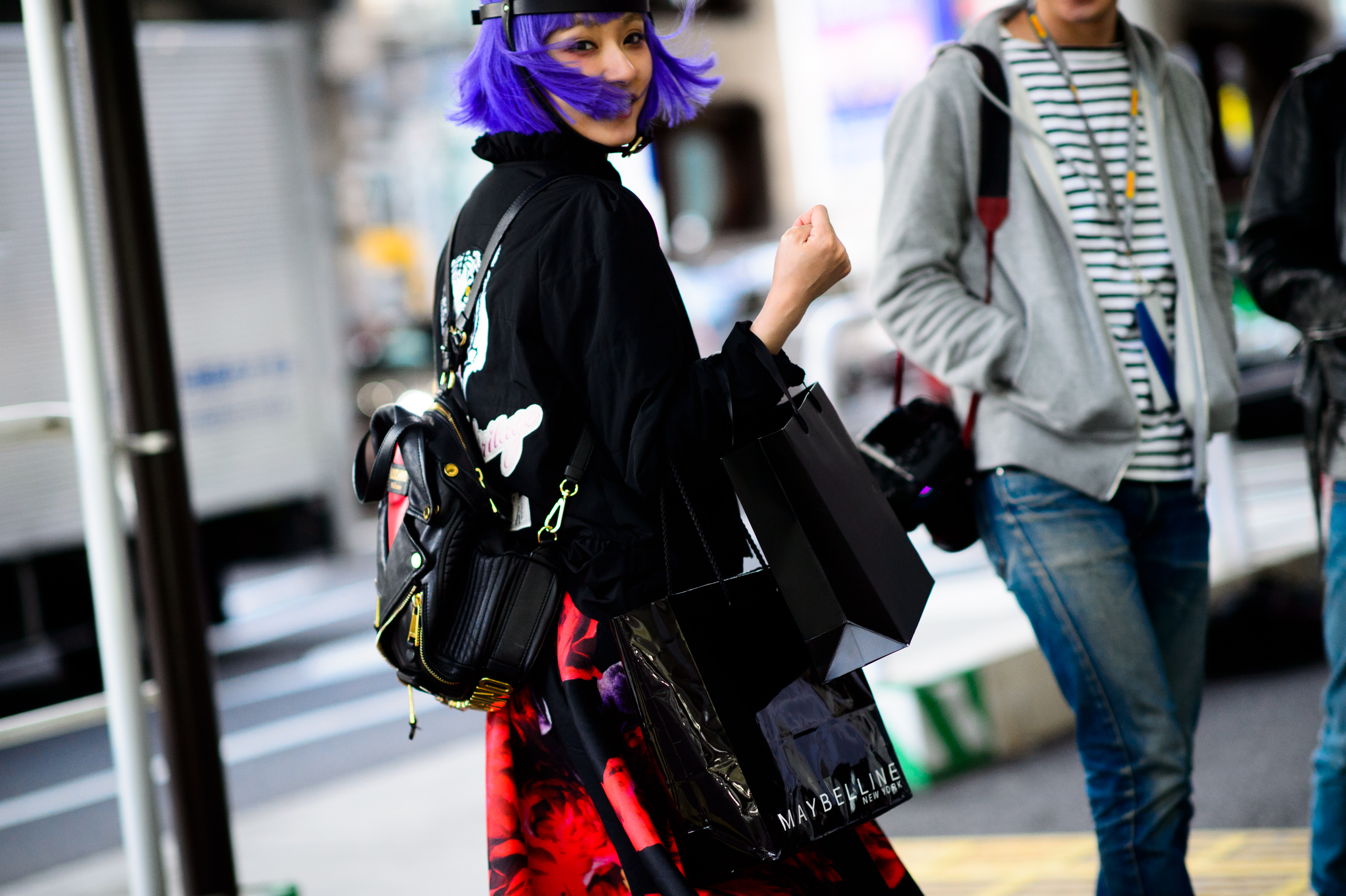 Japanese girl with Purple hair