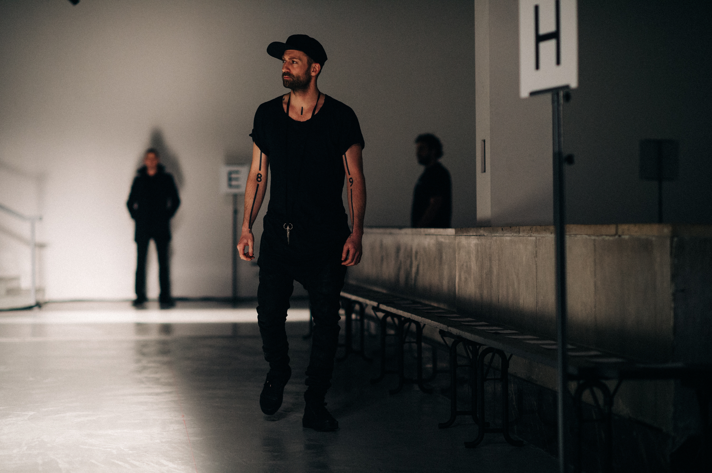 The designer on the runway