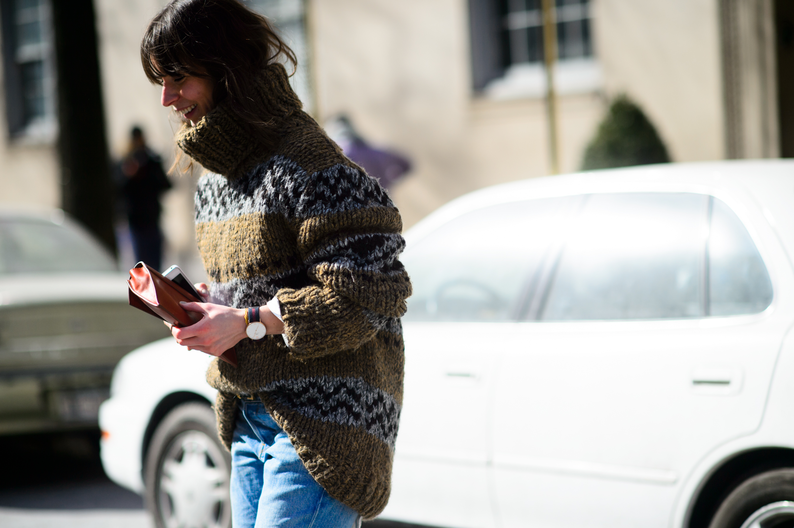 Norwegian blogger wearing a chunky sweater