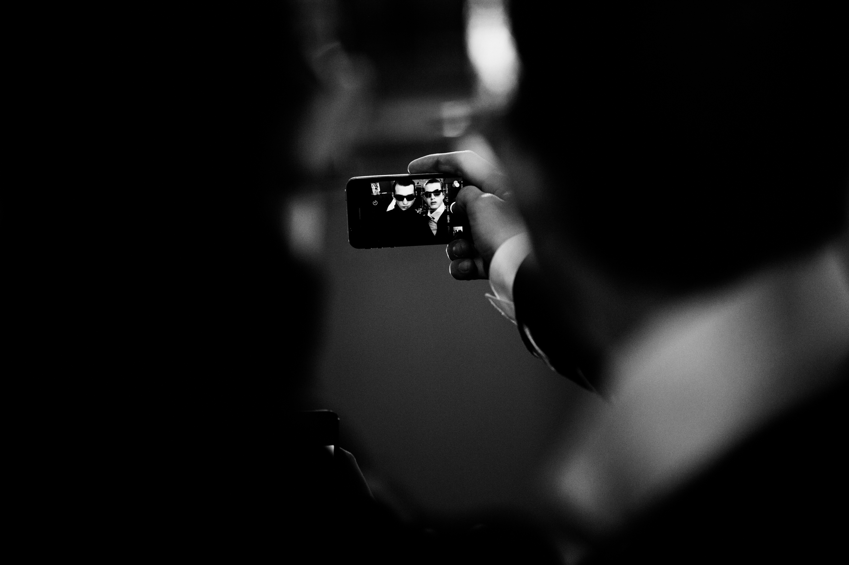 Male models taking a selfie