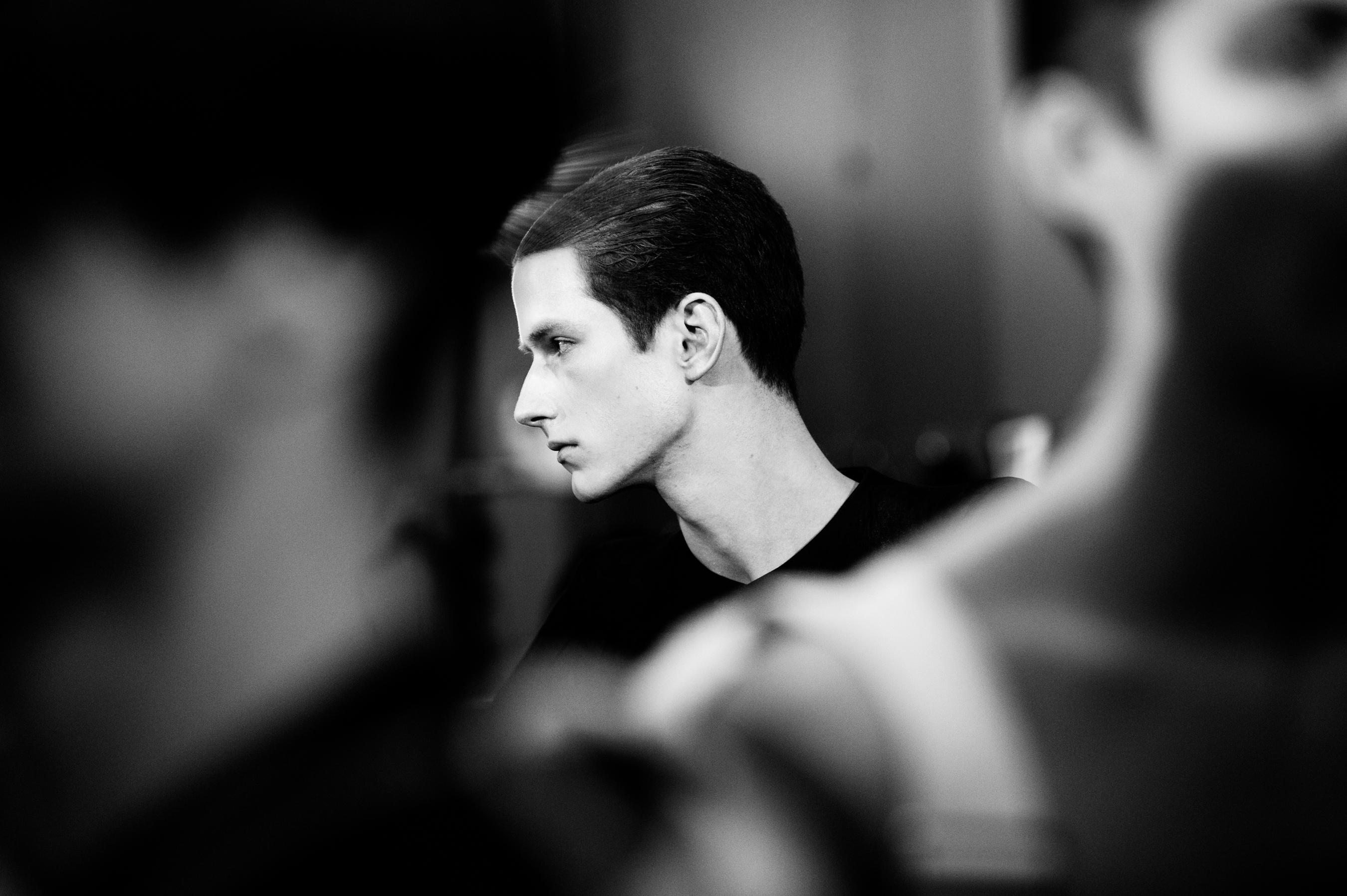 Estonian model before the show
