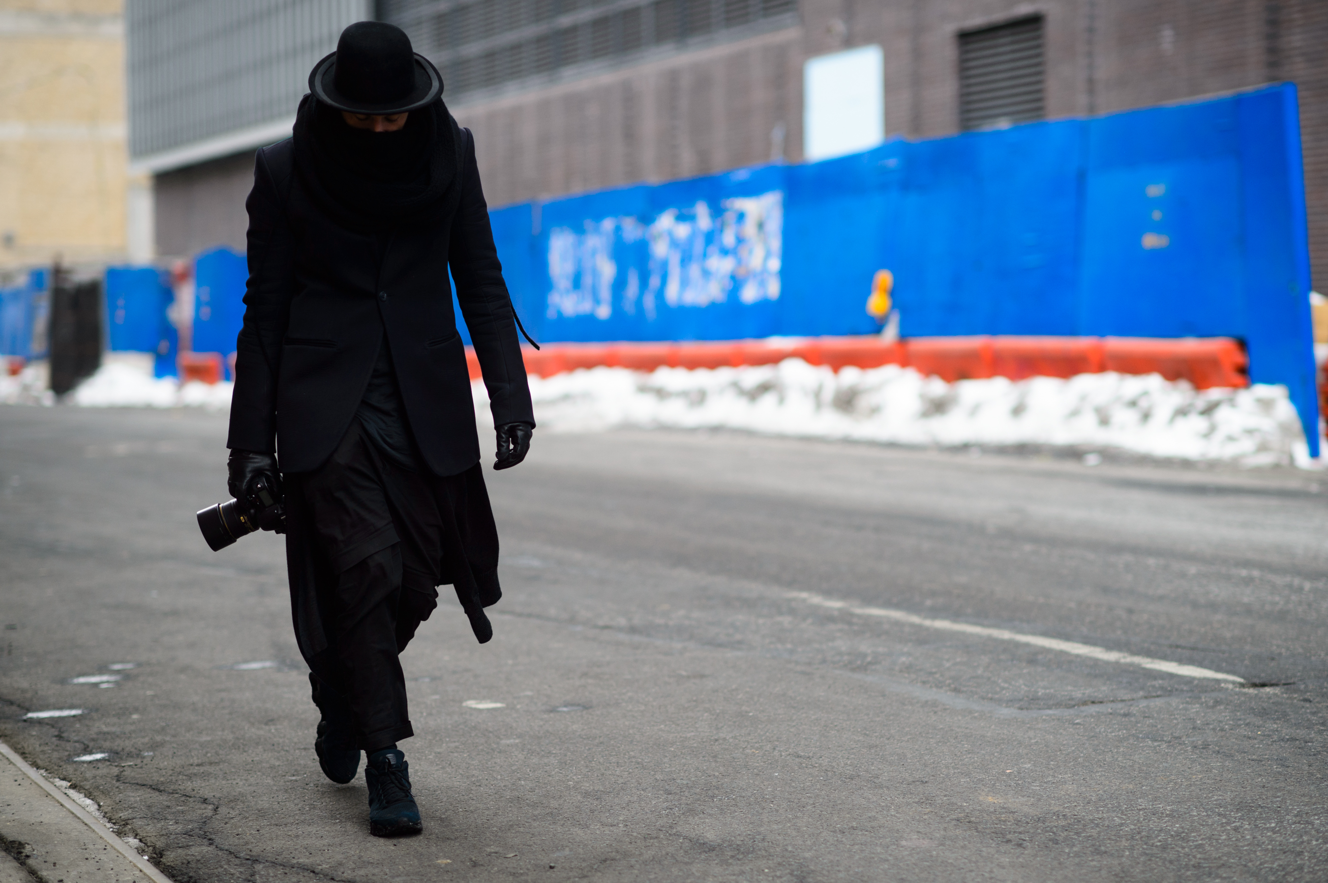 French photographer wearing all black