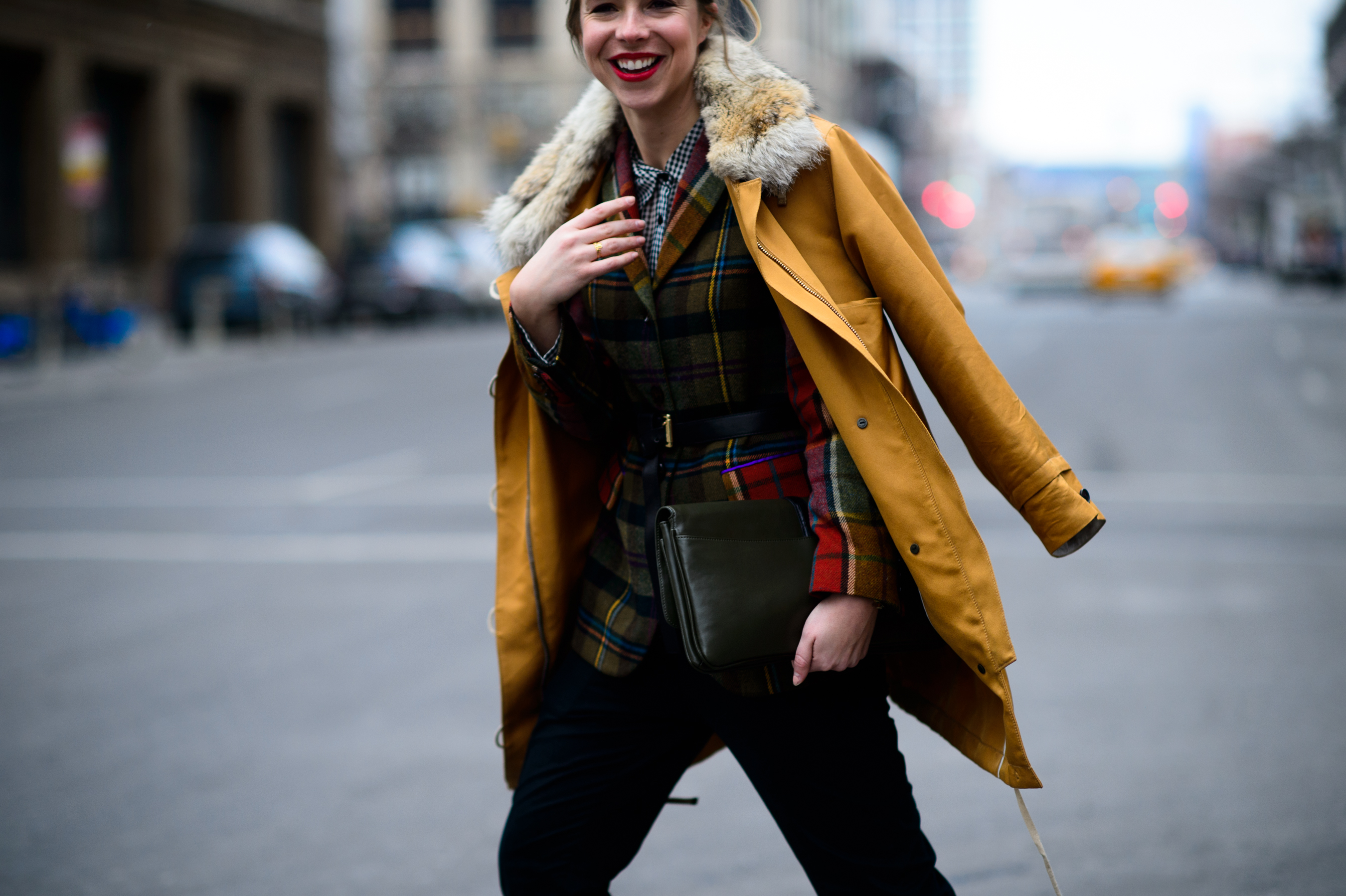 Woman after a fashion show in NYC