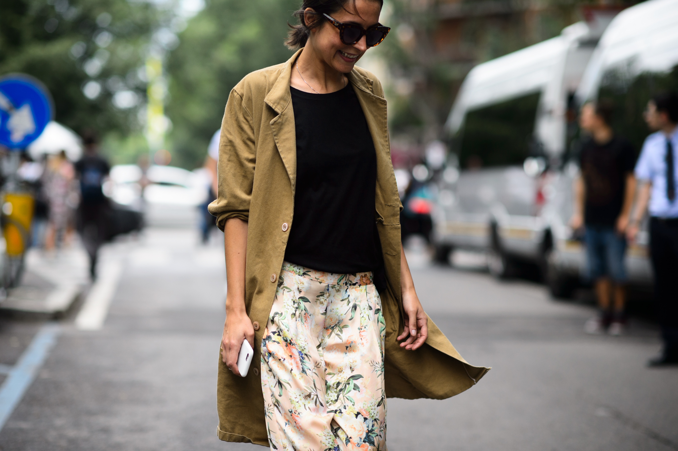 Italian woman before a fashion show