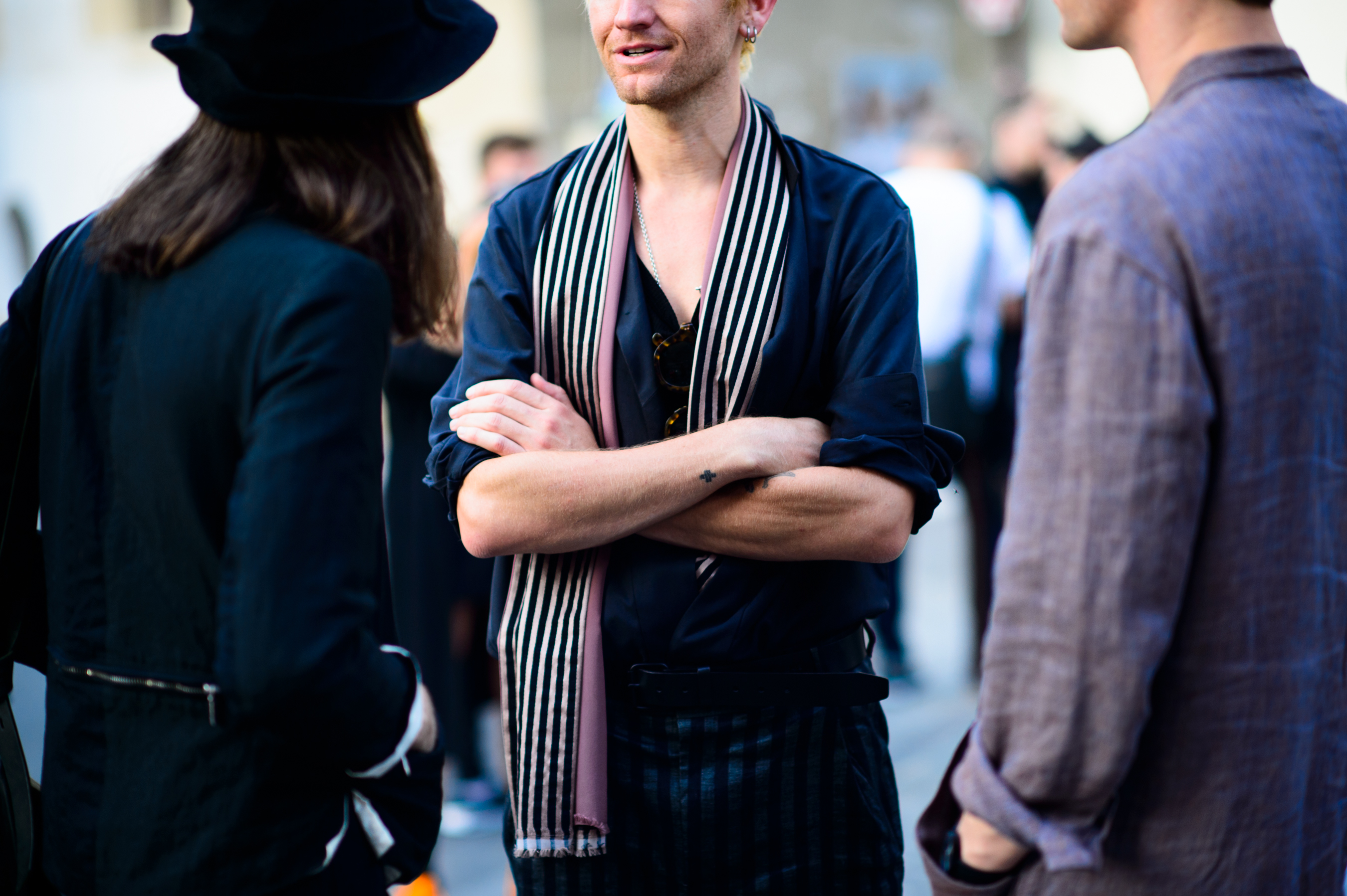 American man wearing Haider Ackermann