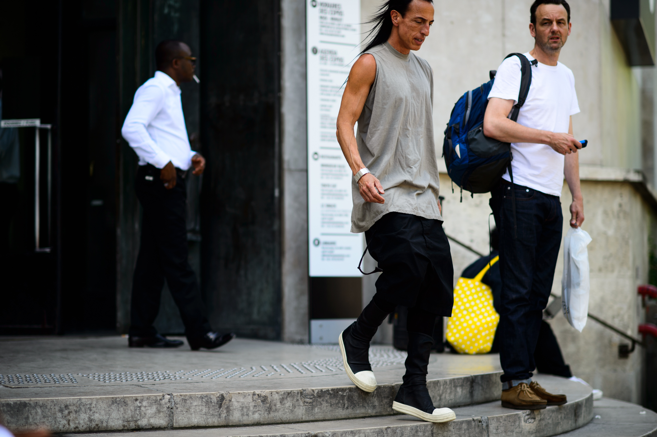 The designer after his SS16 show