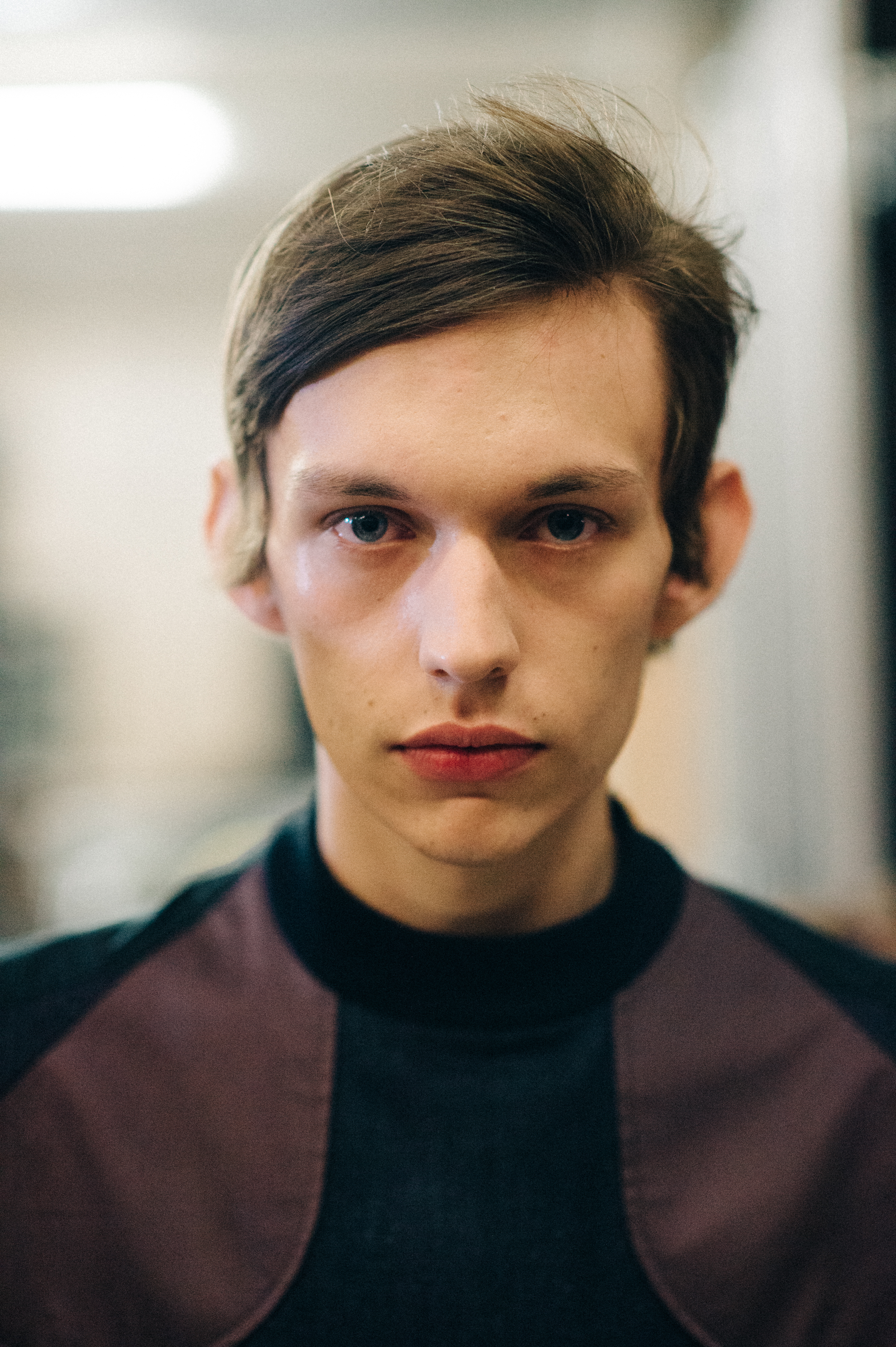 Male model portrait before show
