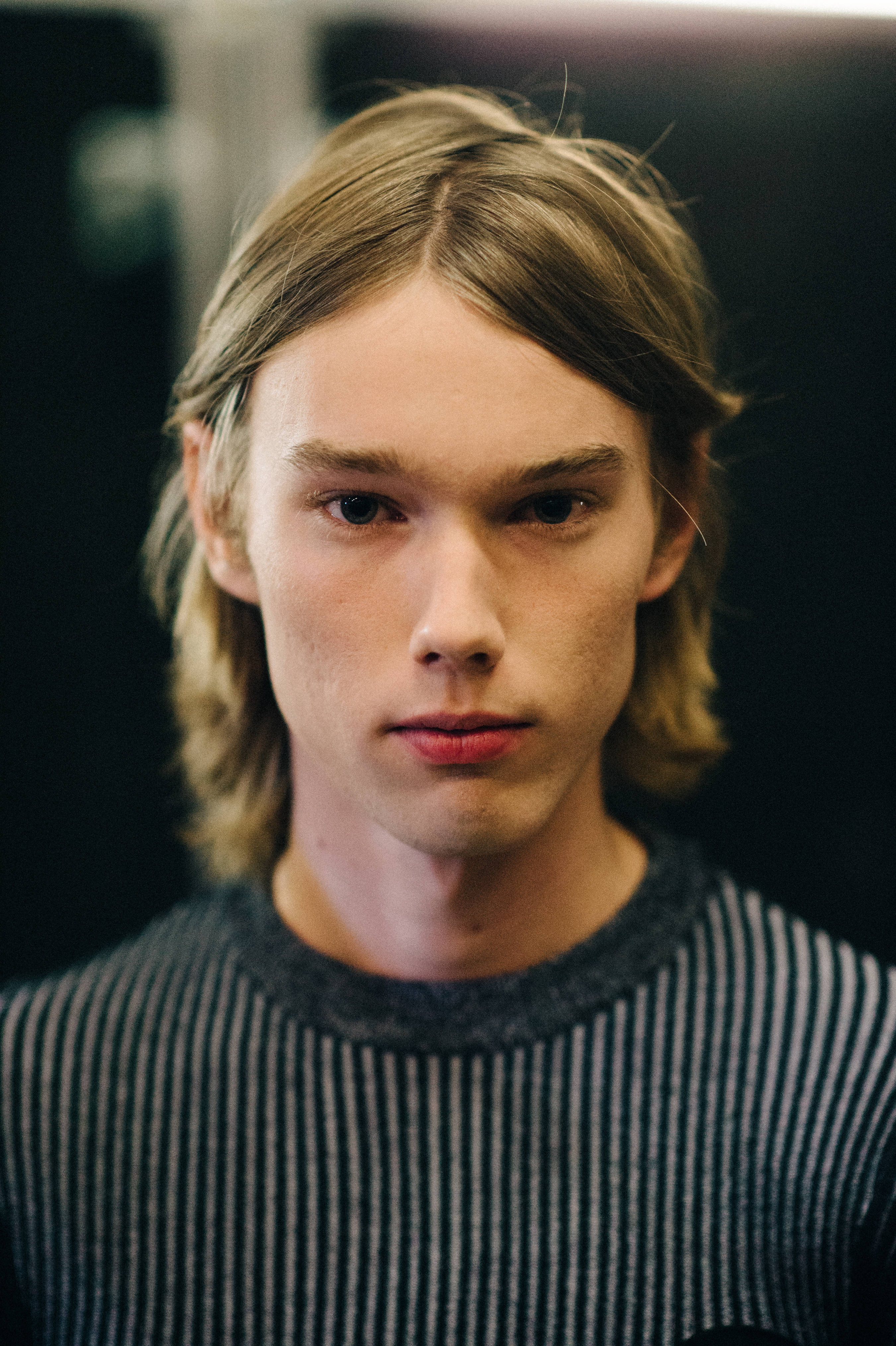 Male model Anton portrait before show