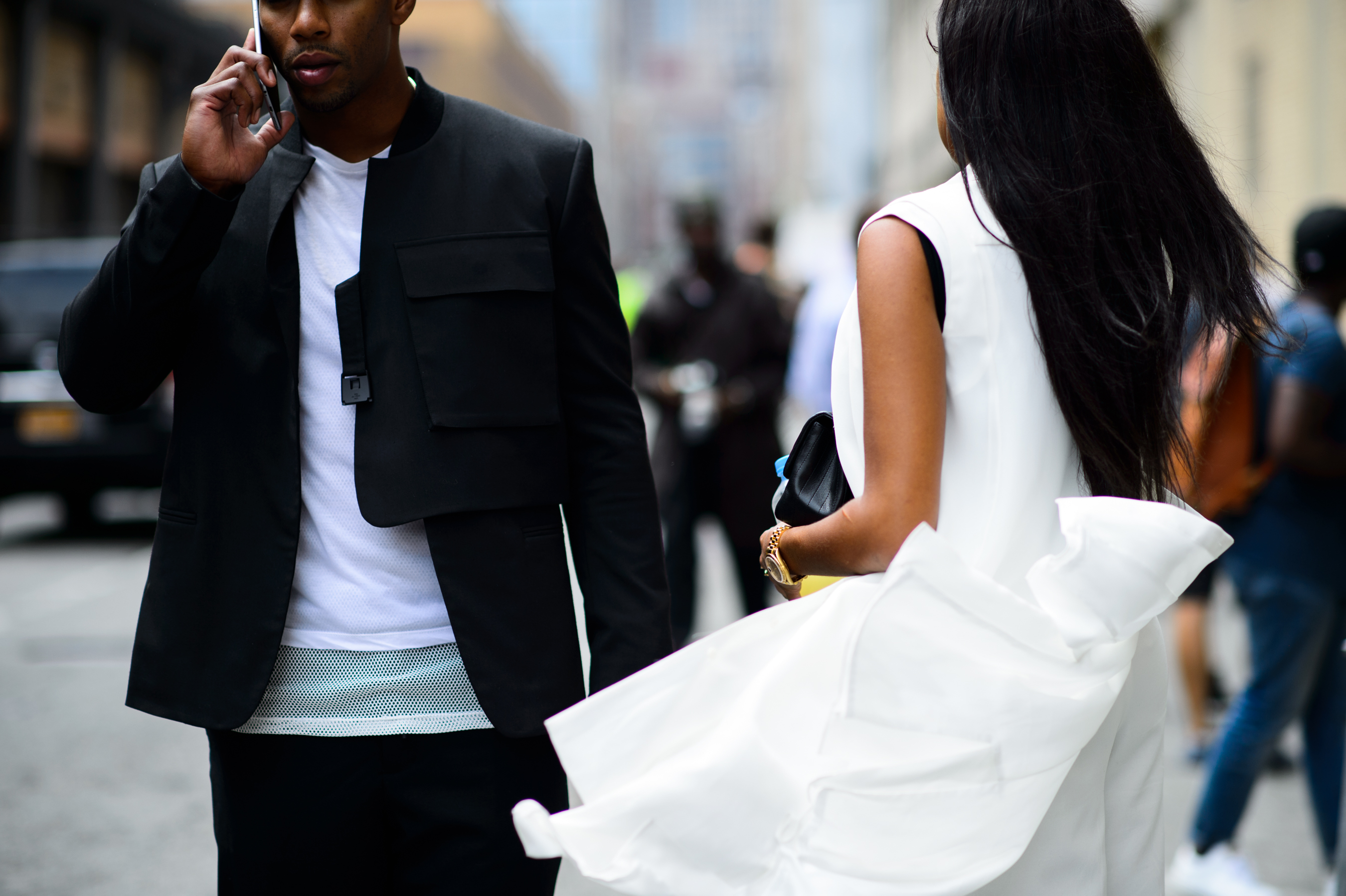Victor Cruz after the SS16 fashion show