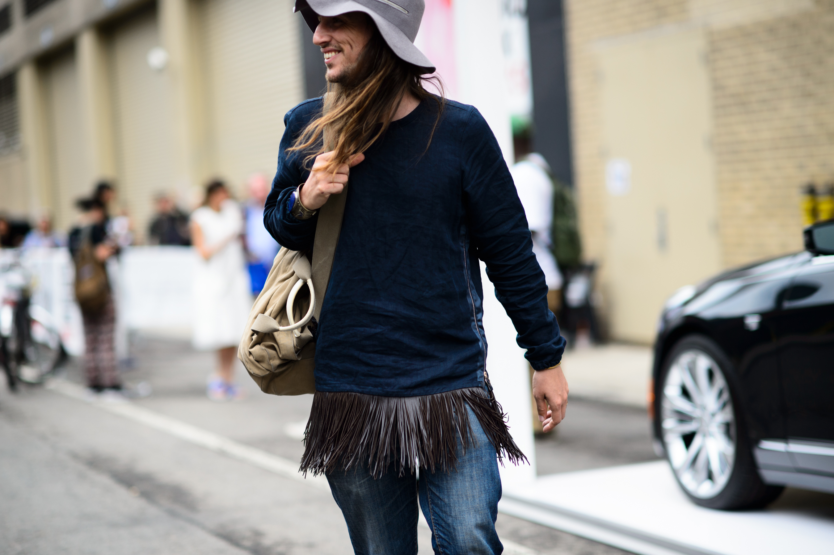 Quebecois man after a fashion show