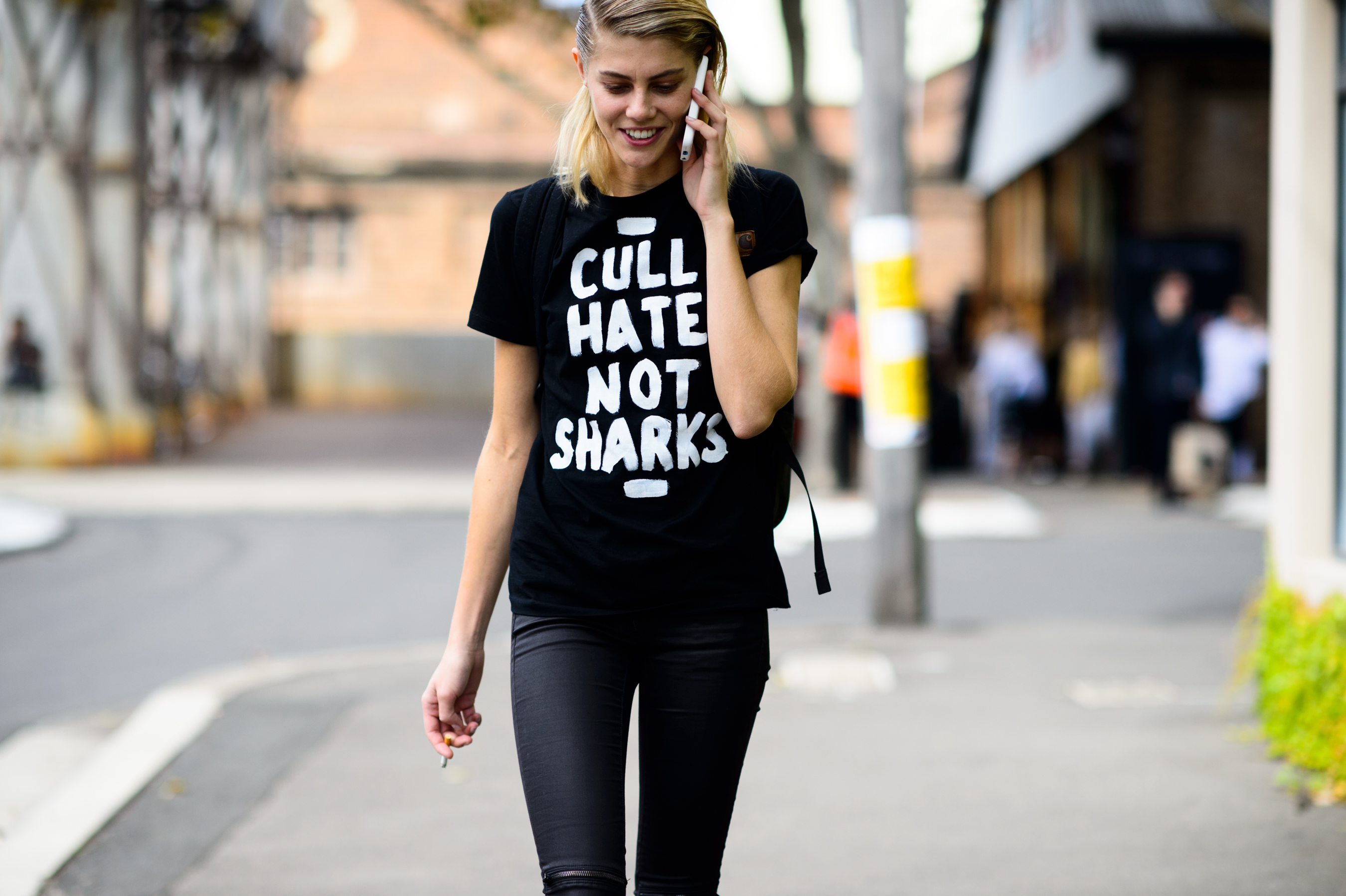 An Australian model wearing House of Riot t shirt