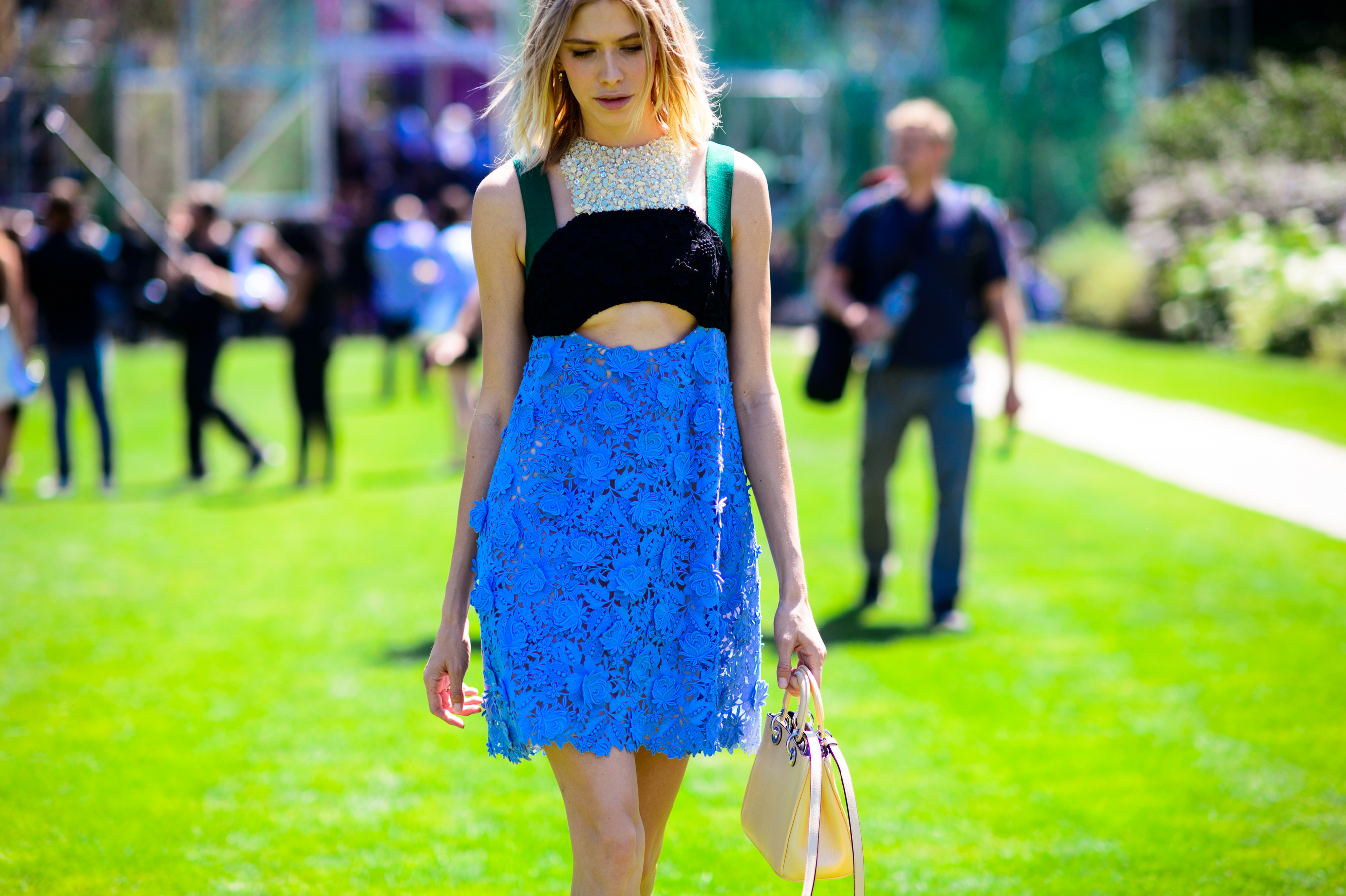 Russian street style star attends couture fashion show