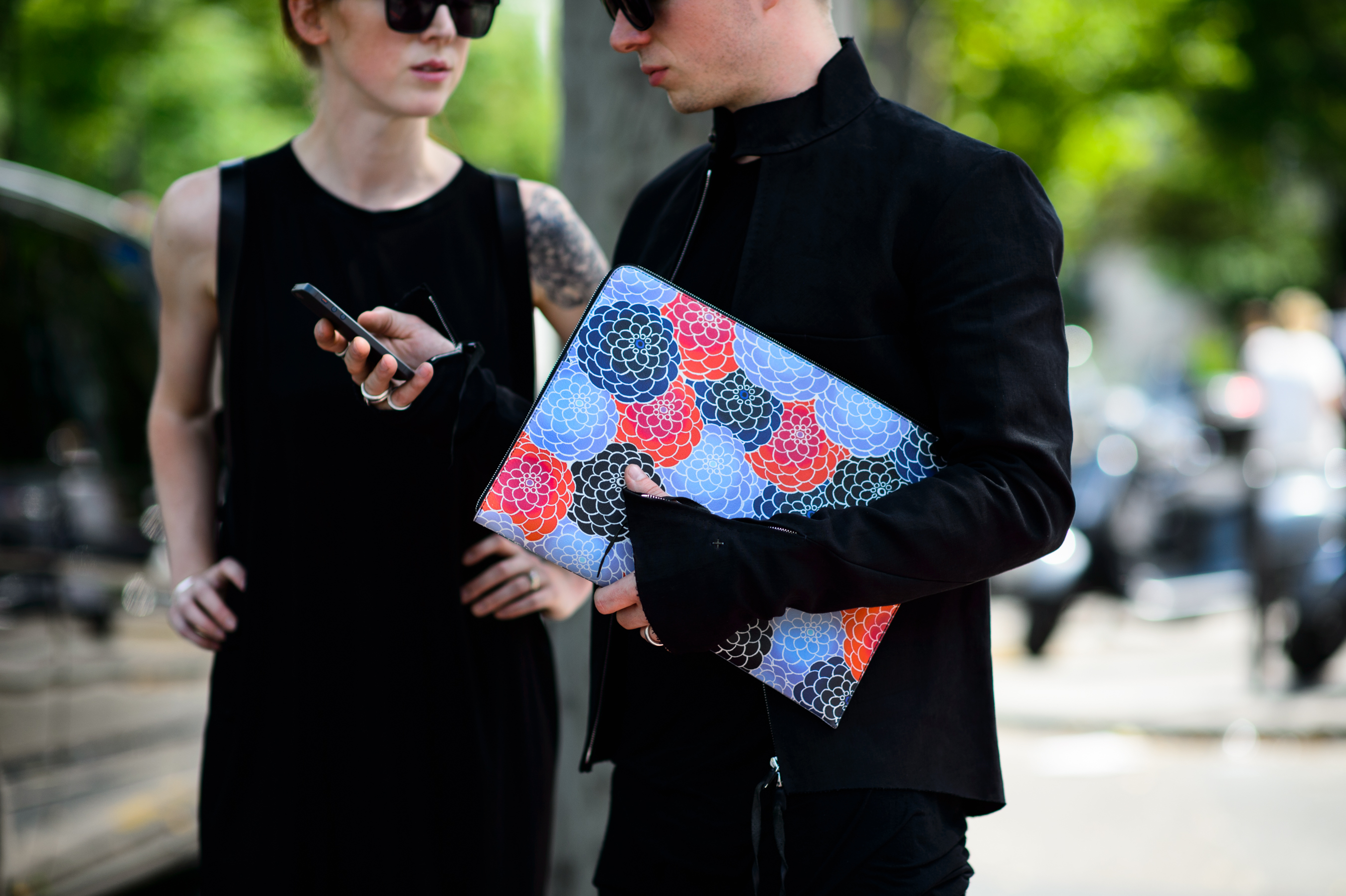 Couple before fashion show