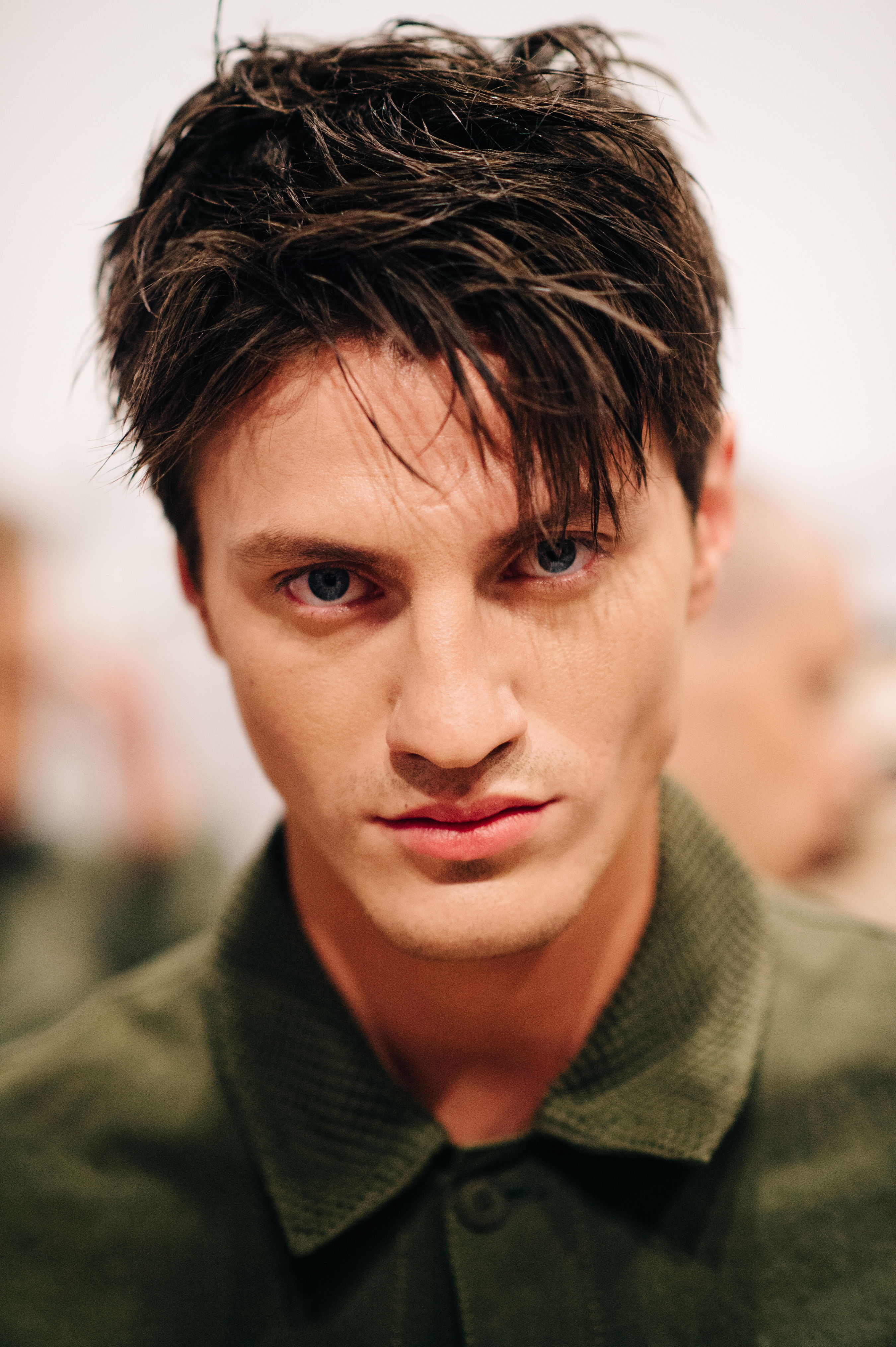 Portrait of male model before the show