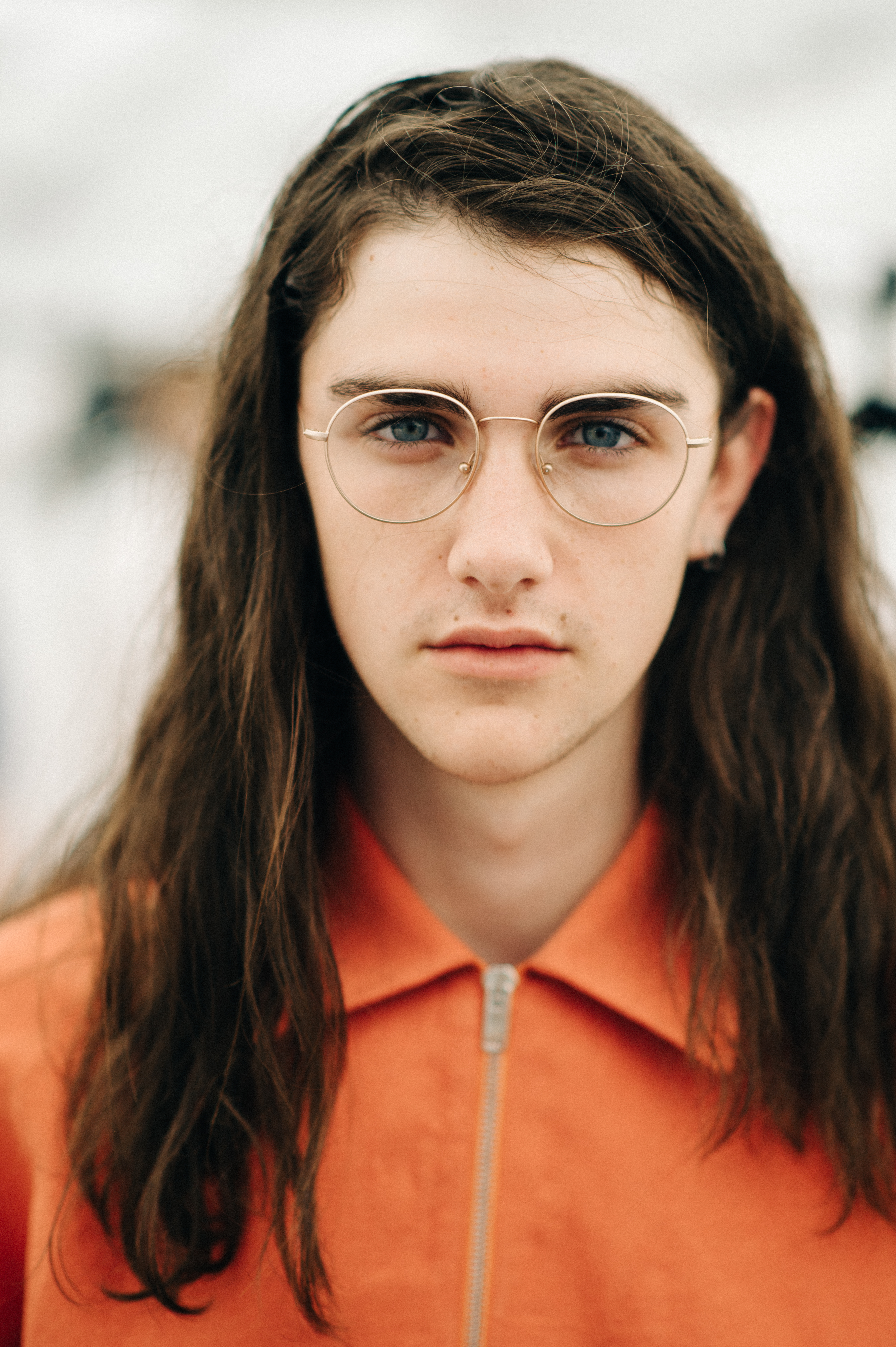 Portrait of male model wearing glasses
