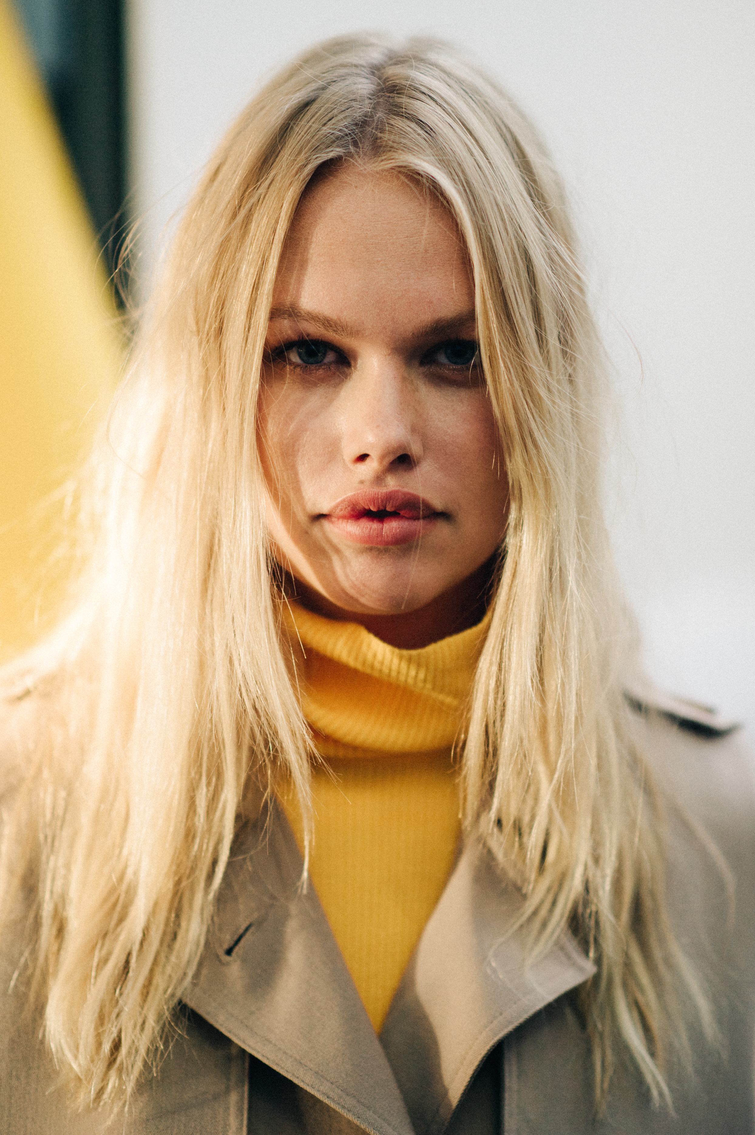 Portrait of blonde Danish model