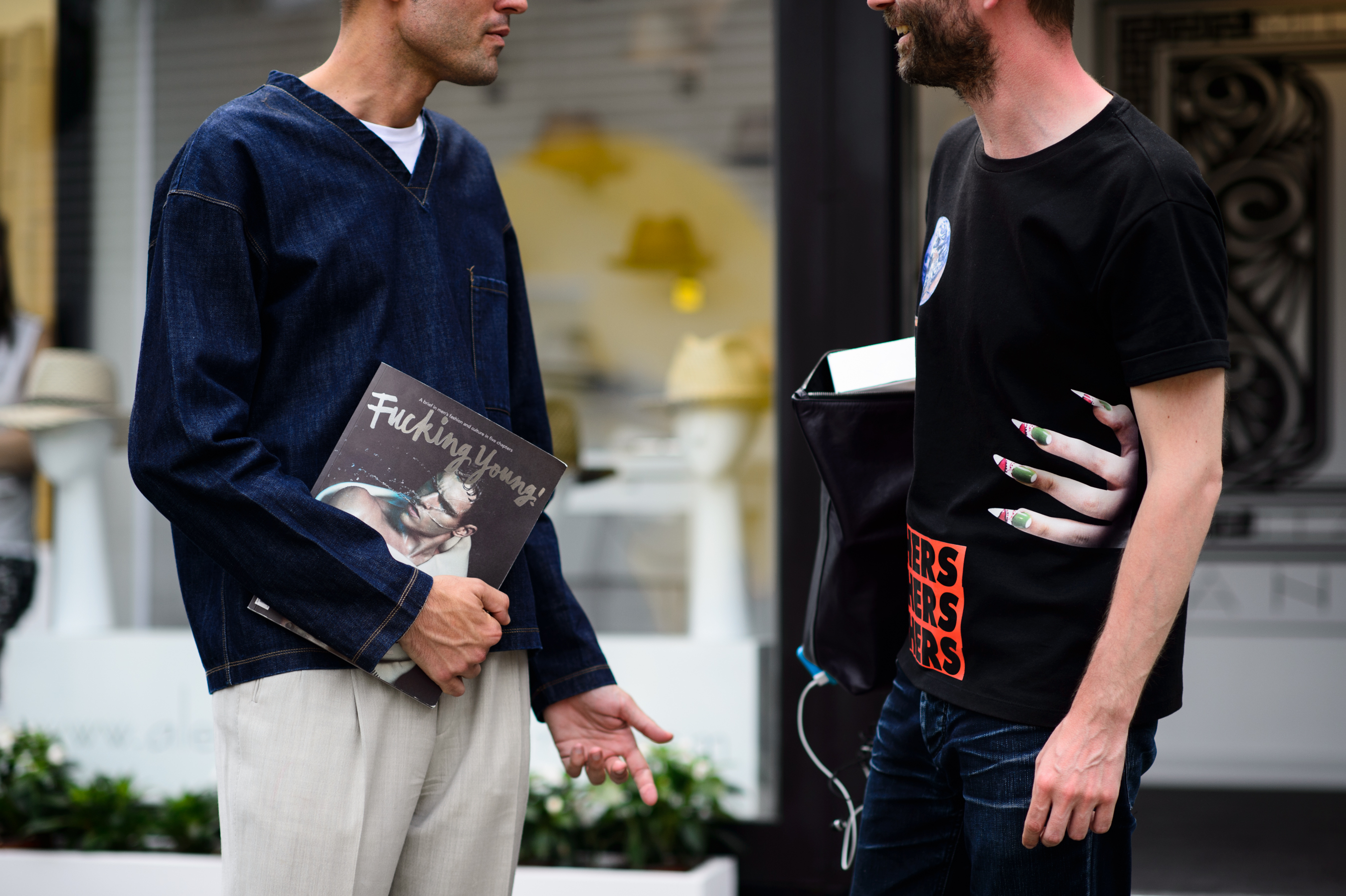 Fucking Young! magazine editors at the Pitti Imagine