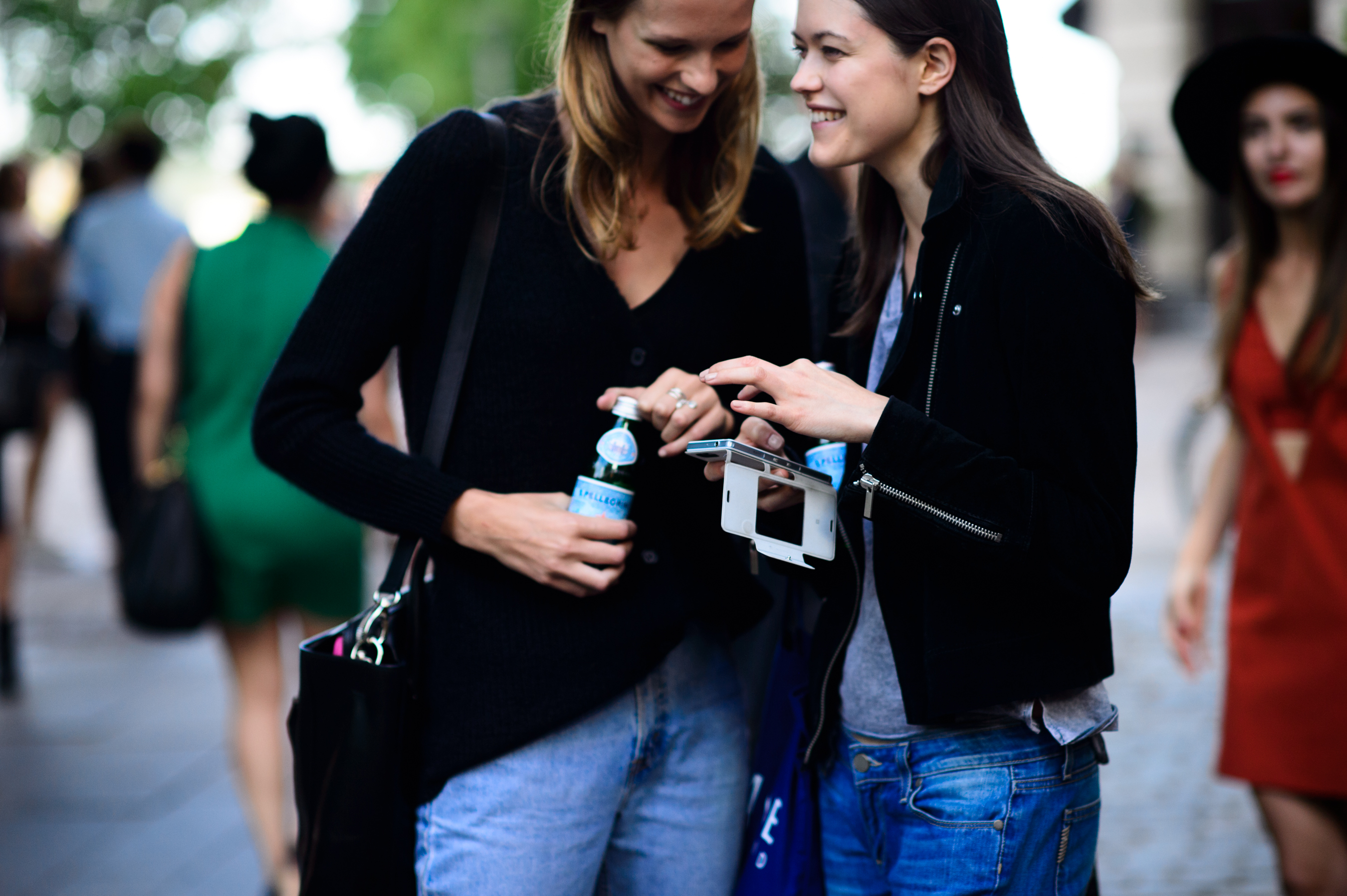 Two models before the show