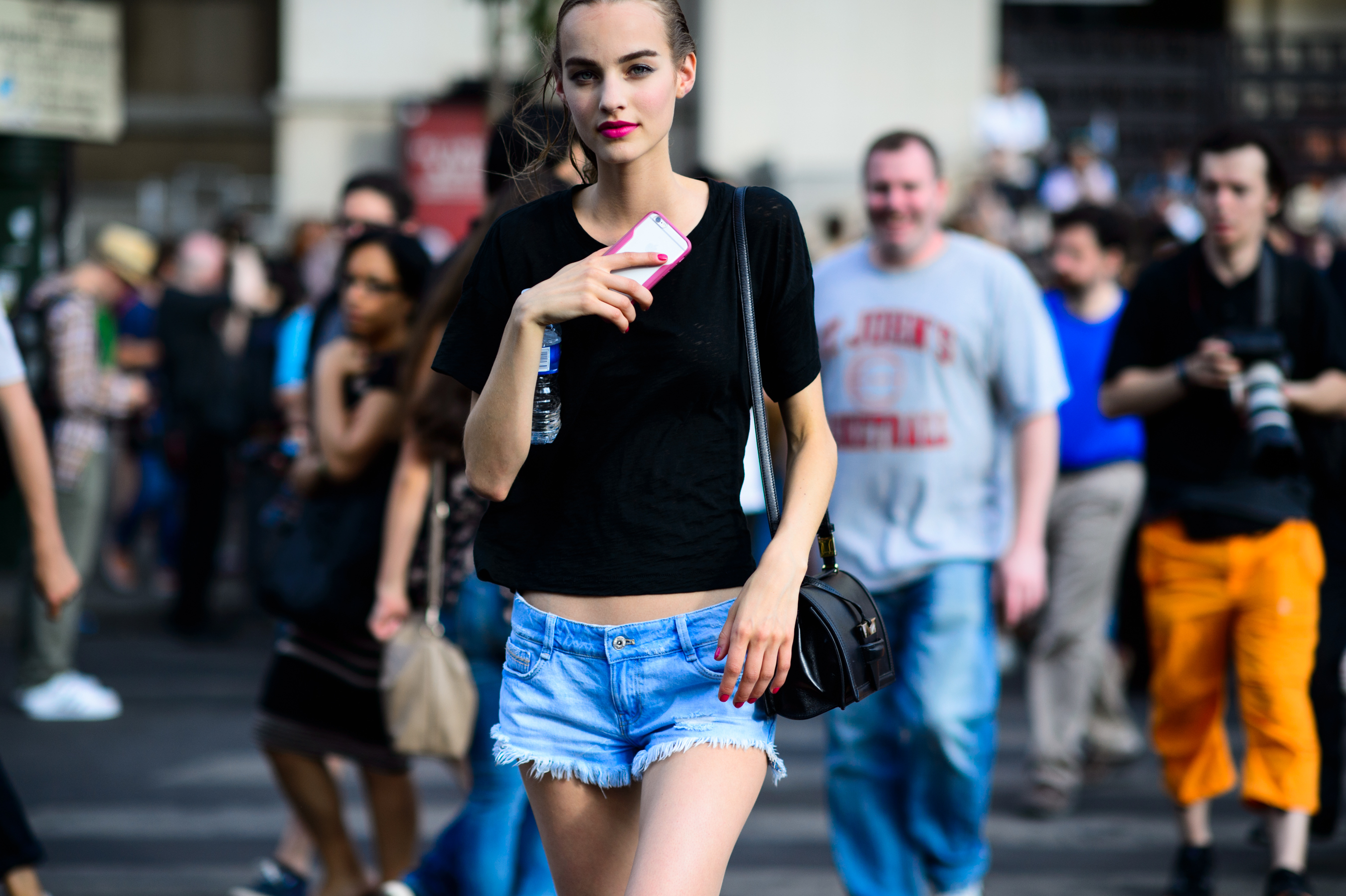 Model after couture show