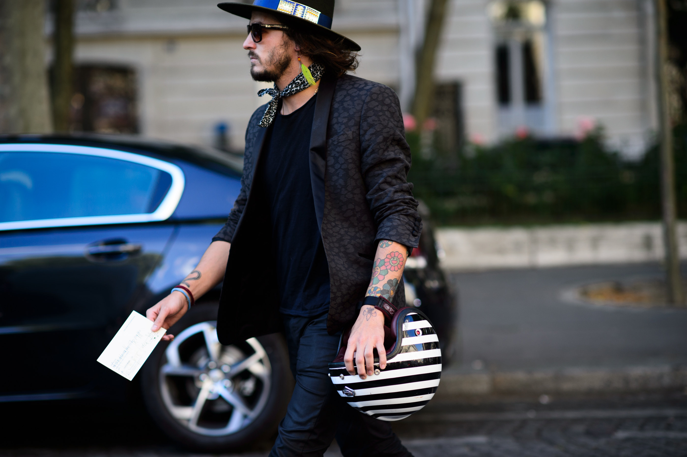 Man wearing hat before the show