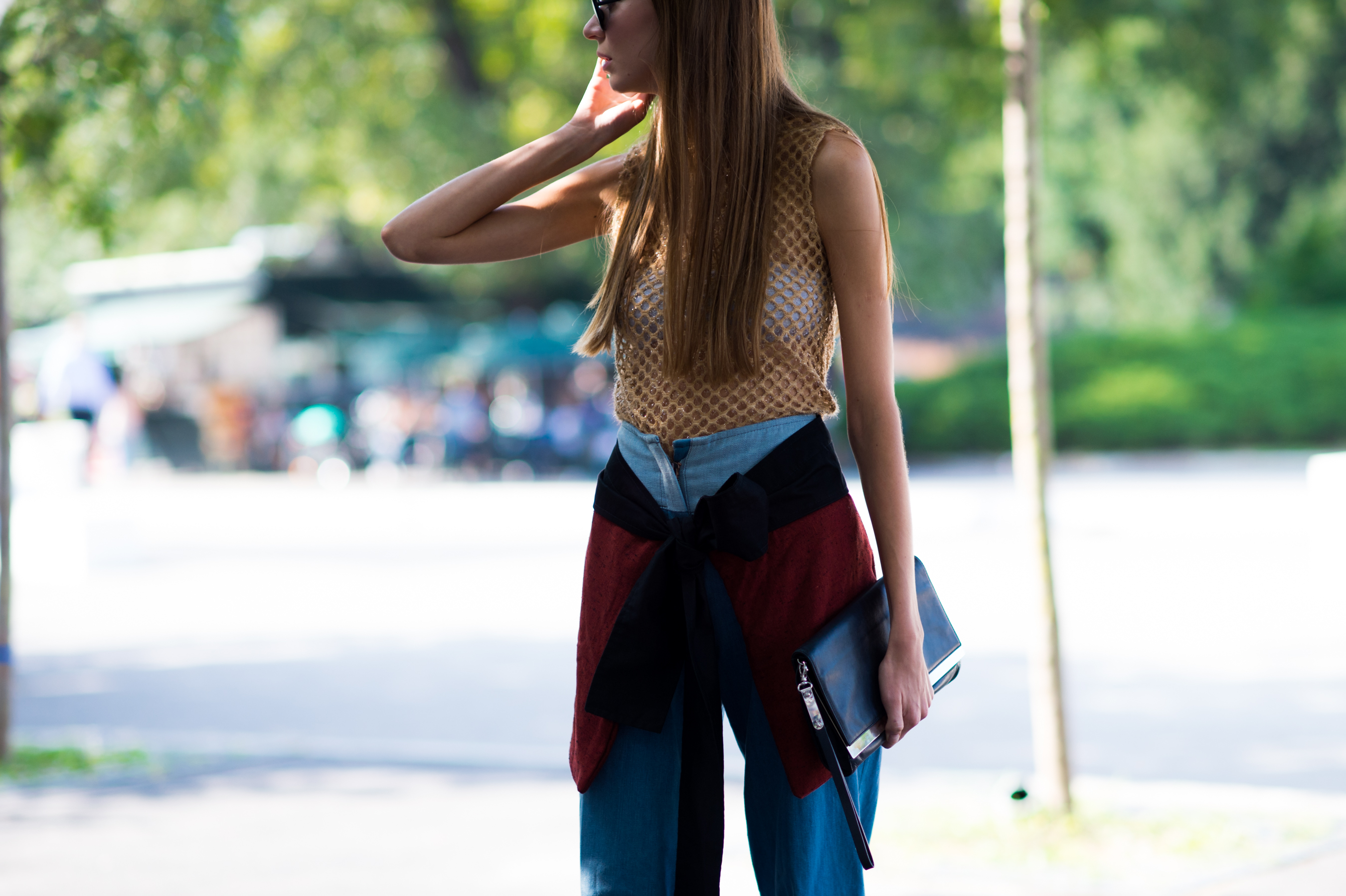 Ukrainian model before Jil Sander show