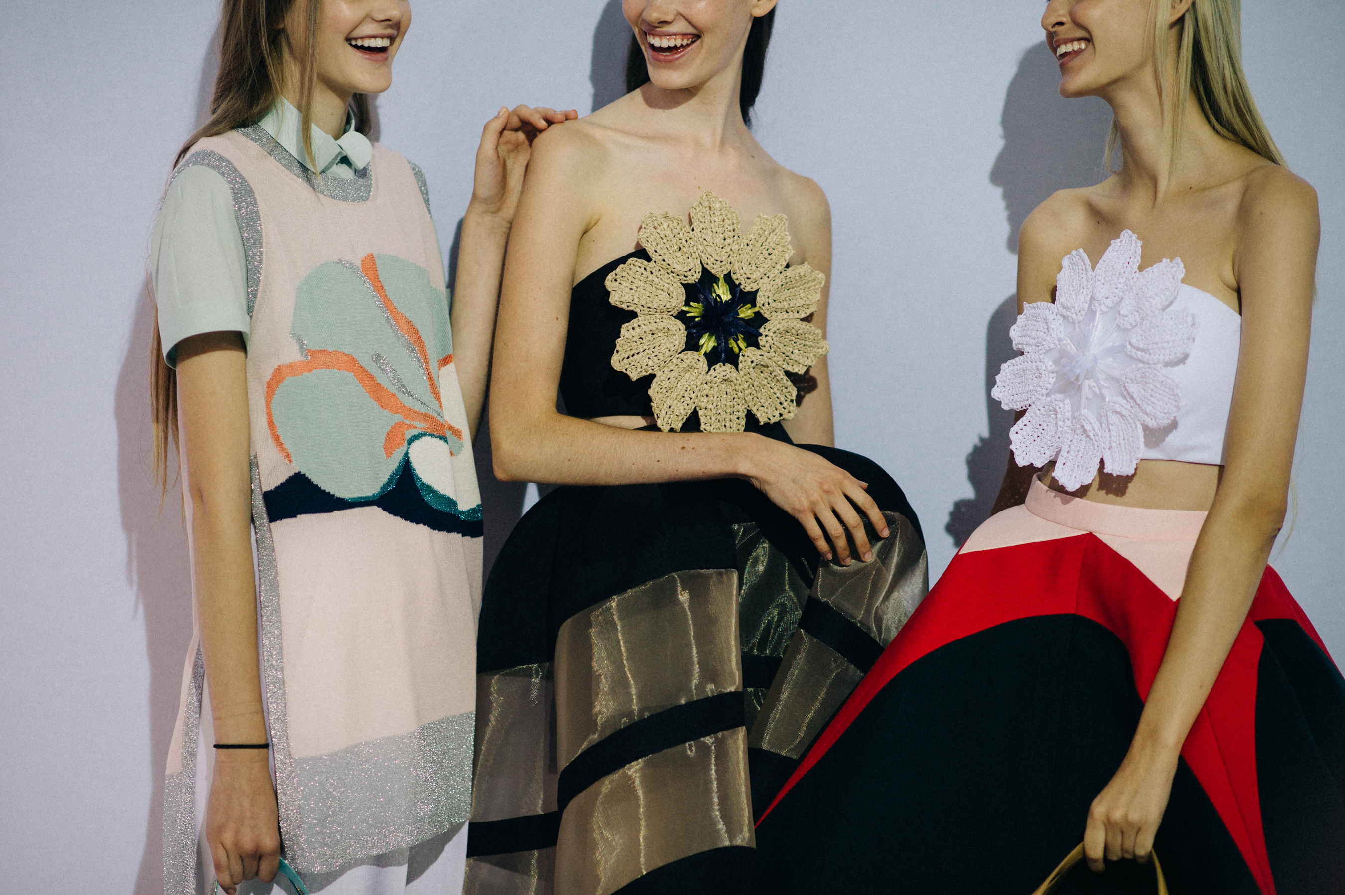 Three models before the show