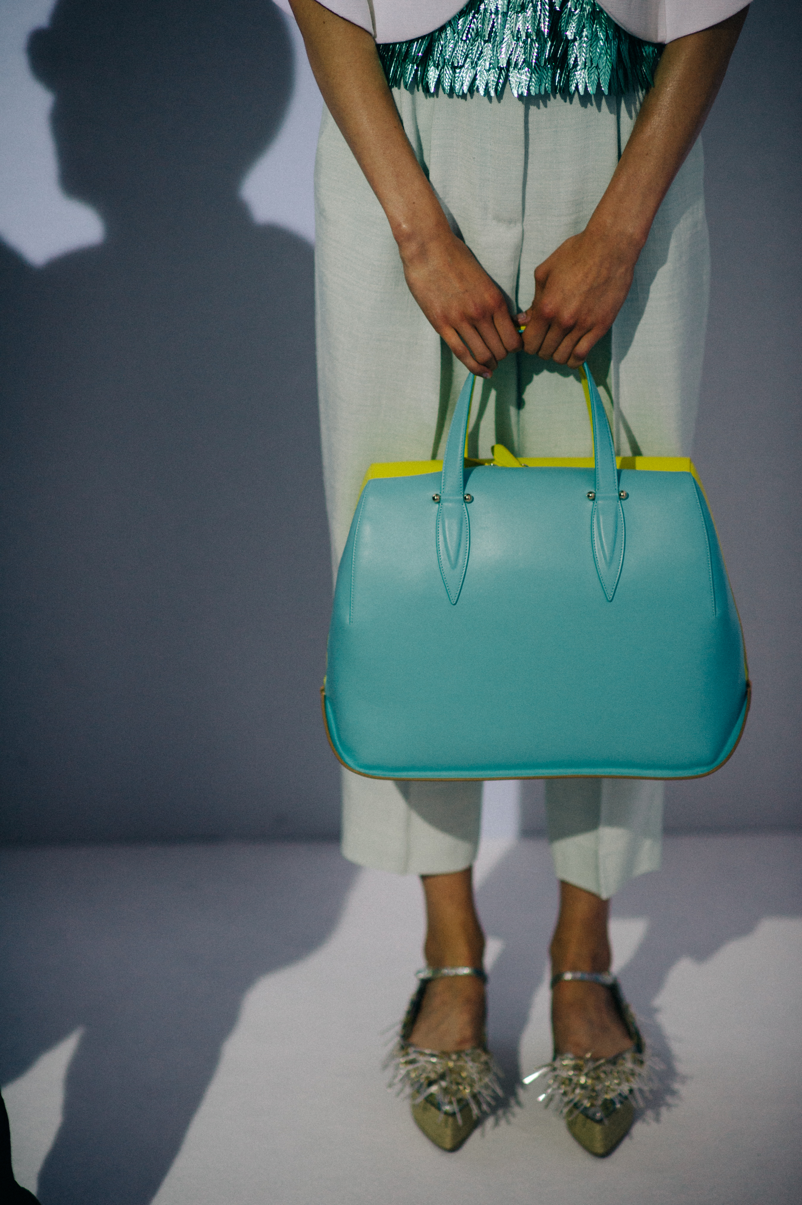 Close up of bag and shoes