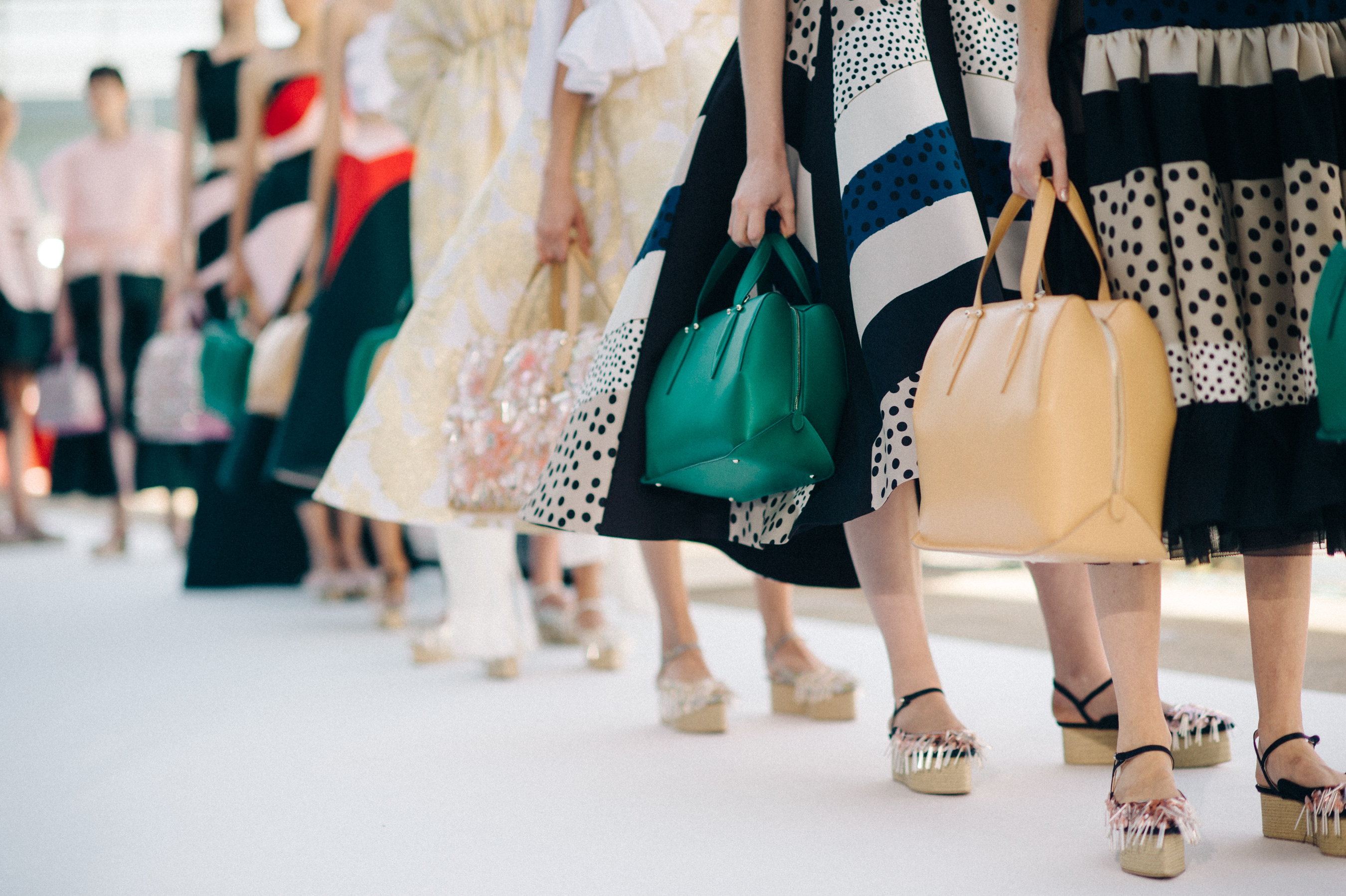 Close up of bags and shoes