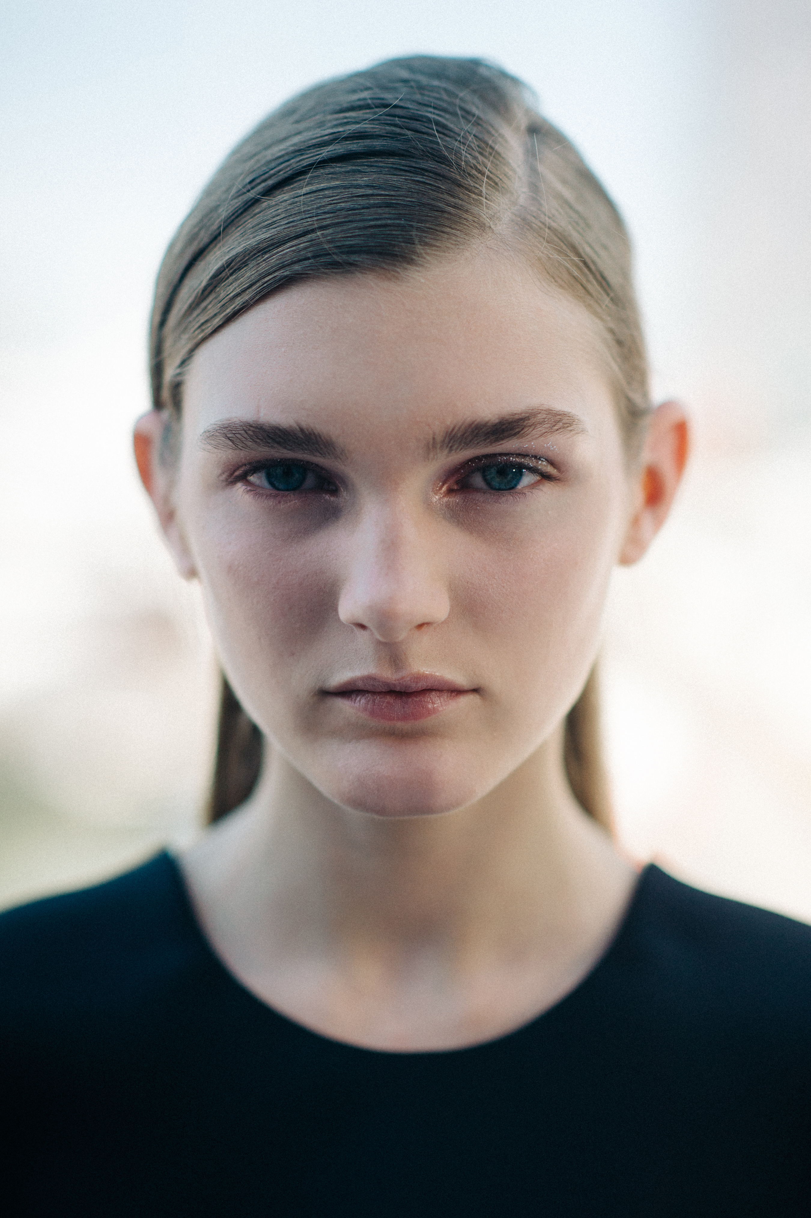 Portrait of a ukrainian model before the show