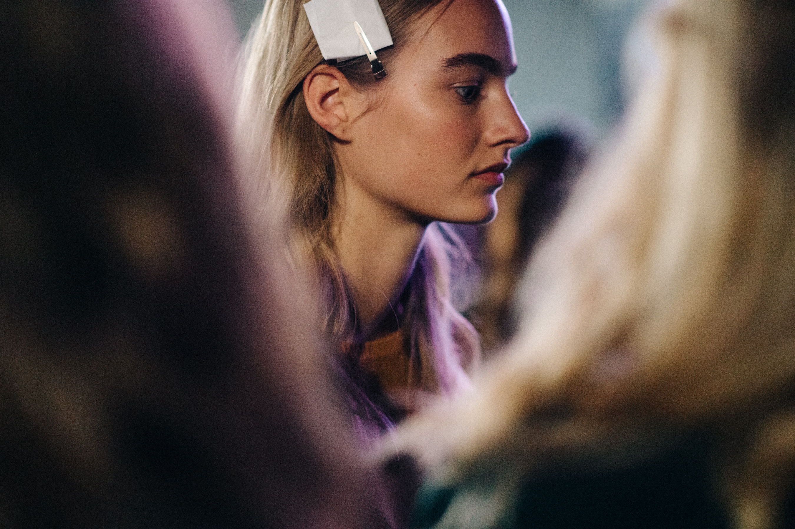 Dutch model before the show