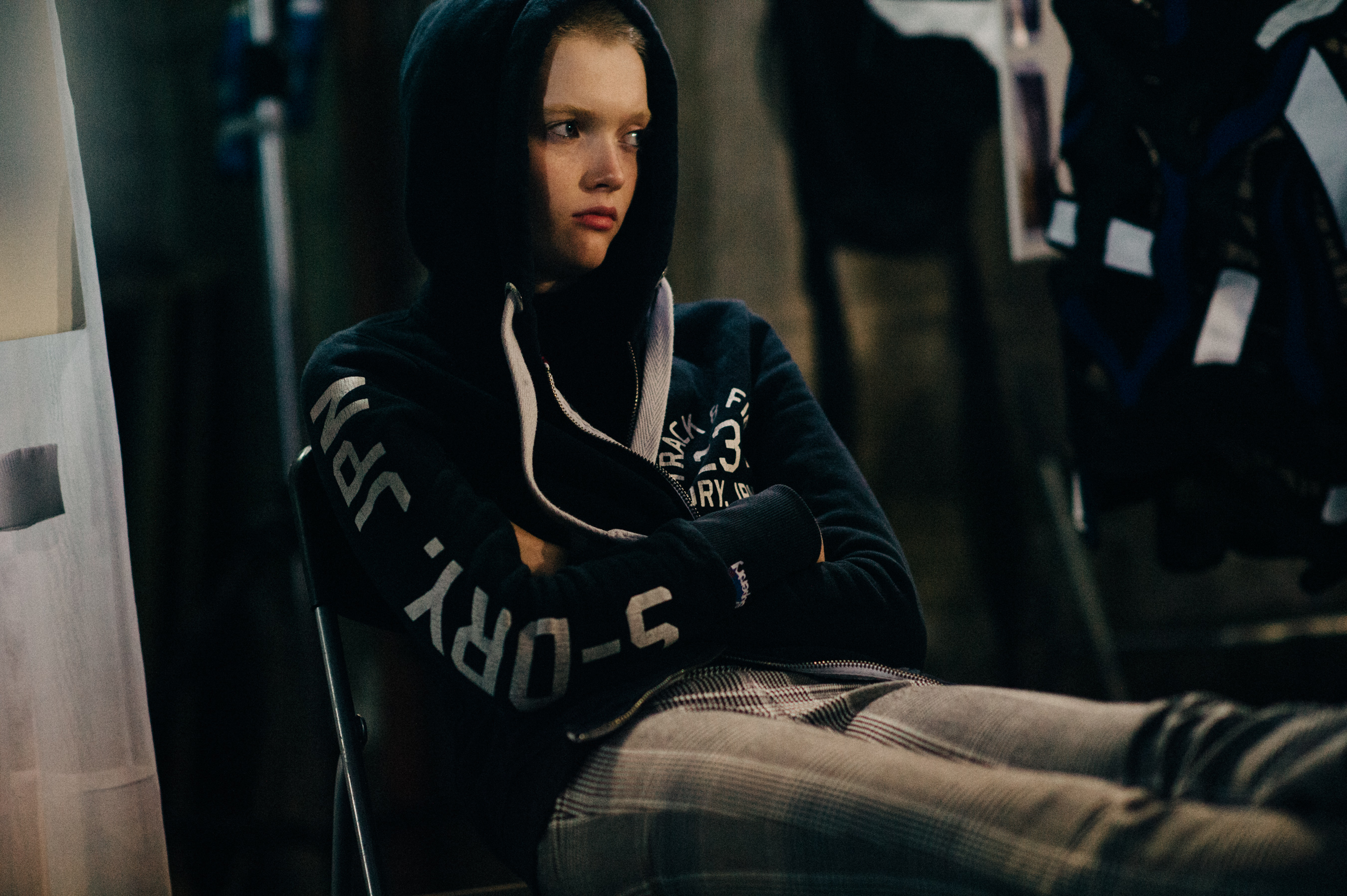 British model before the show