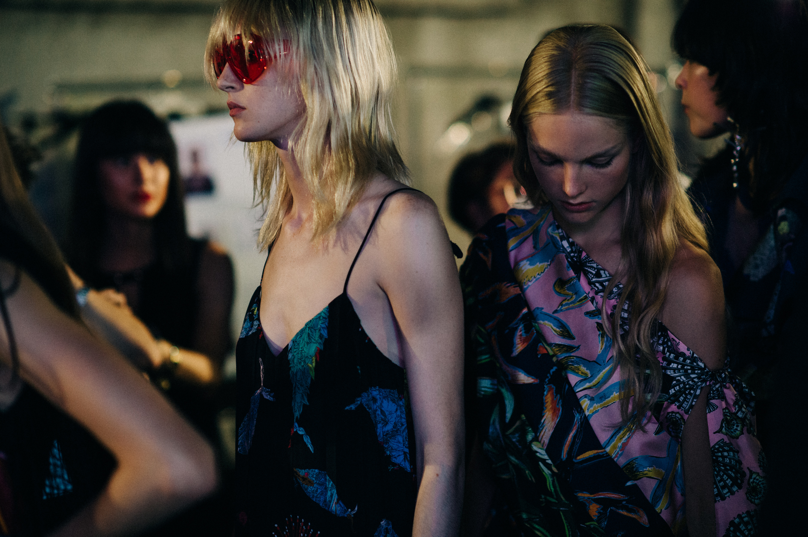 Models lined up before the show