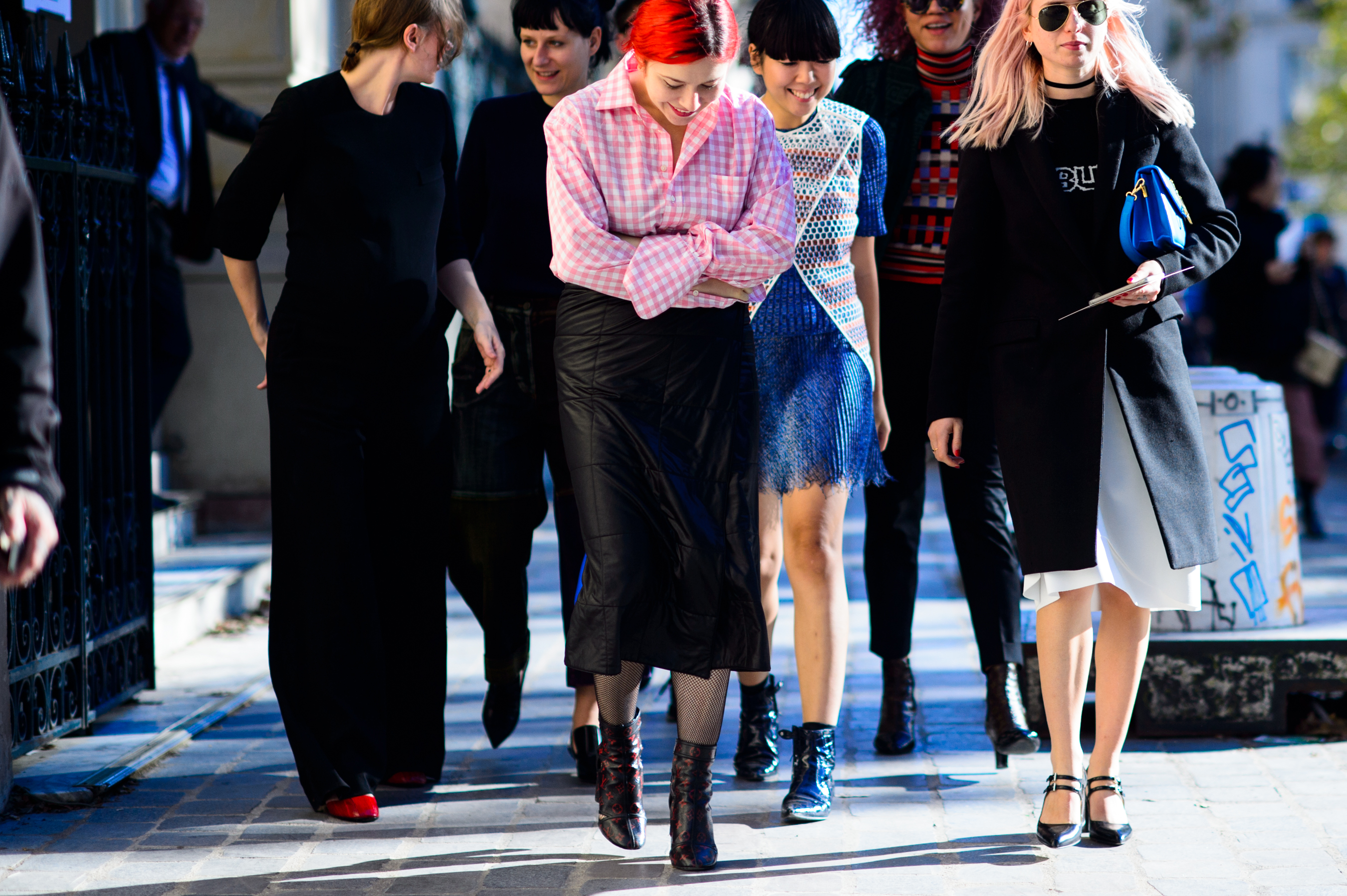 British editors walking to the show