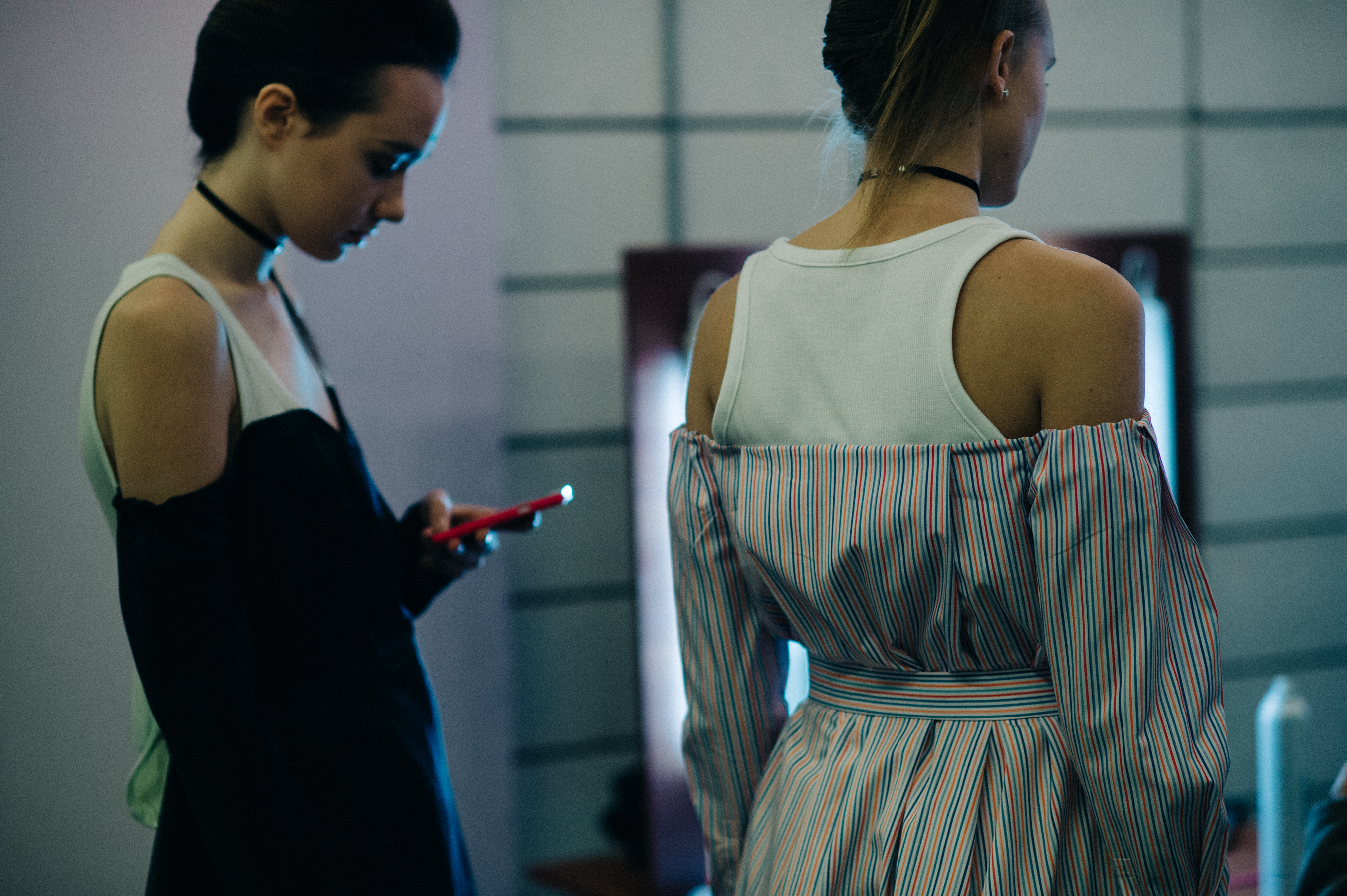Two models before the show