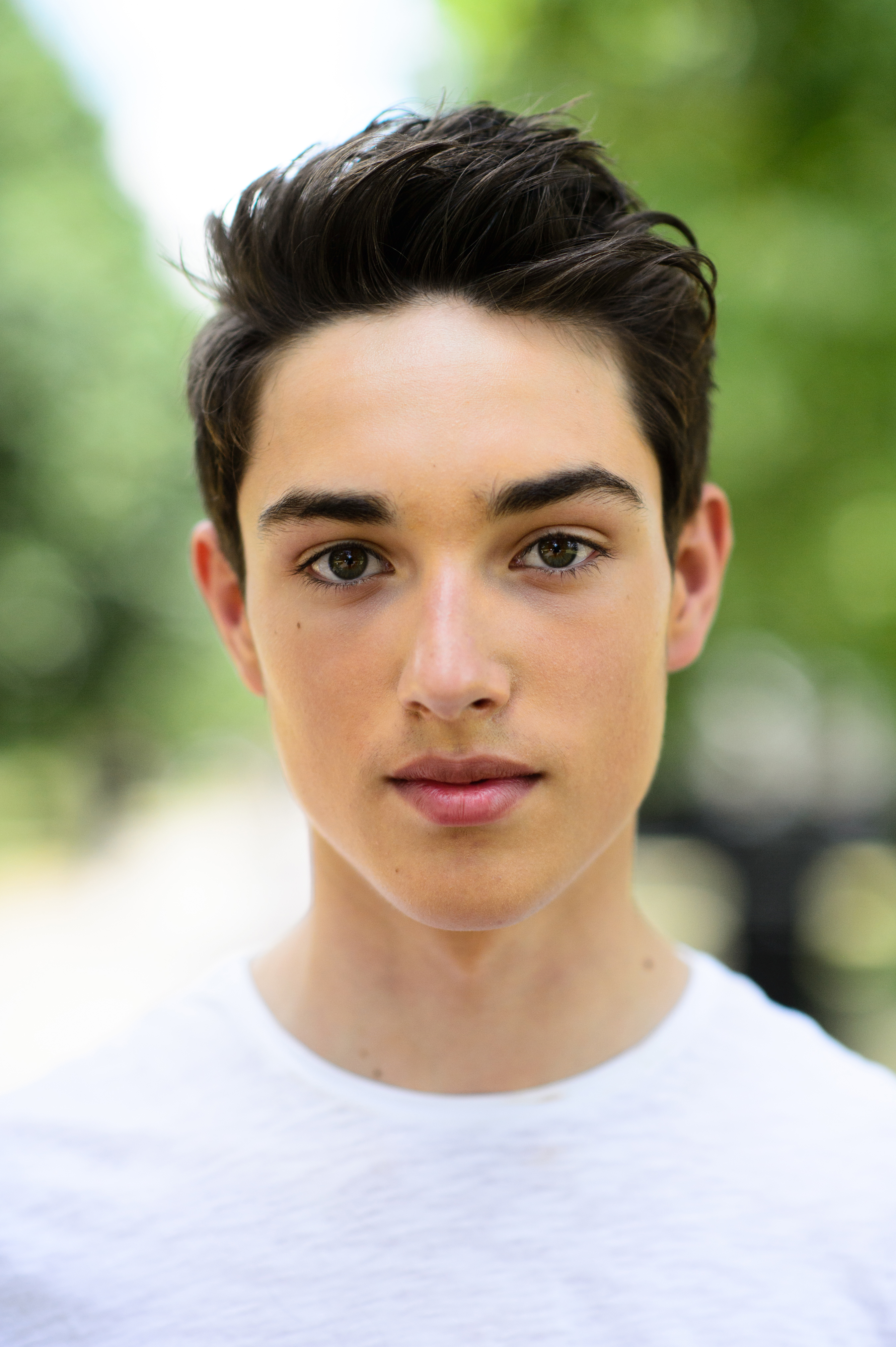 Portrait of a male model after Burberry Prorsum show