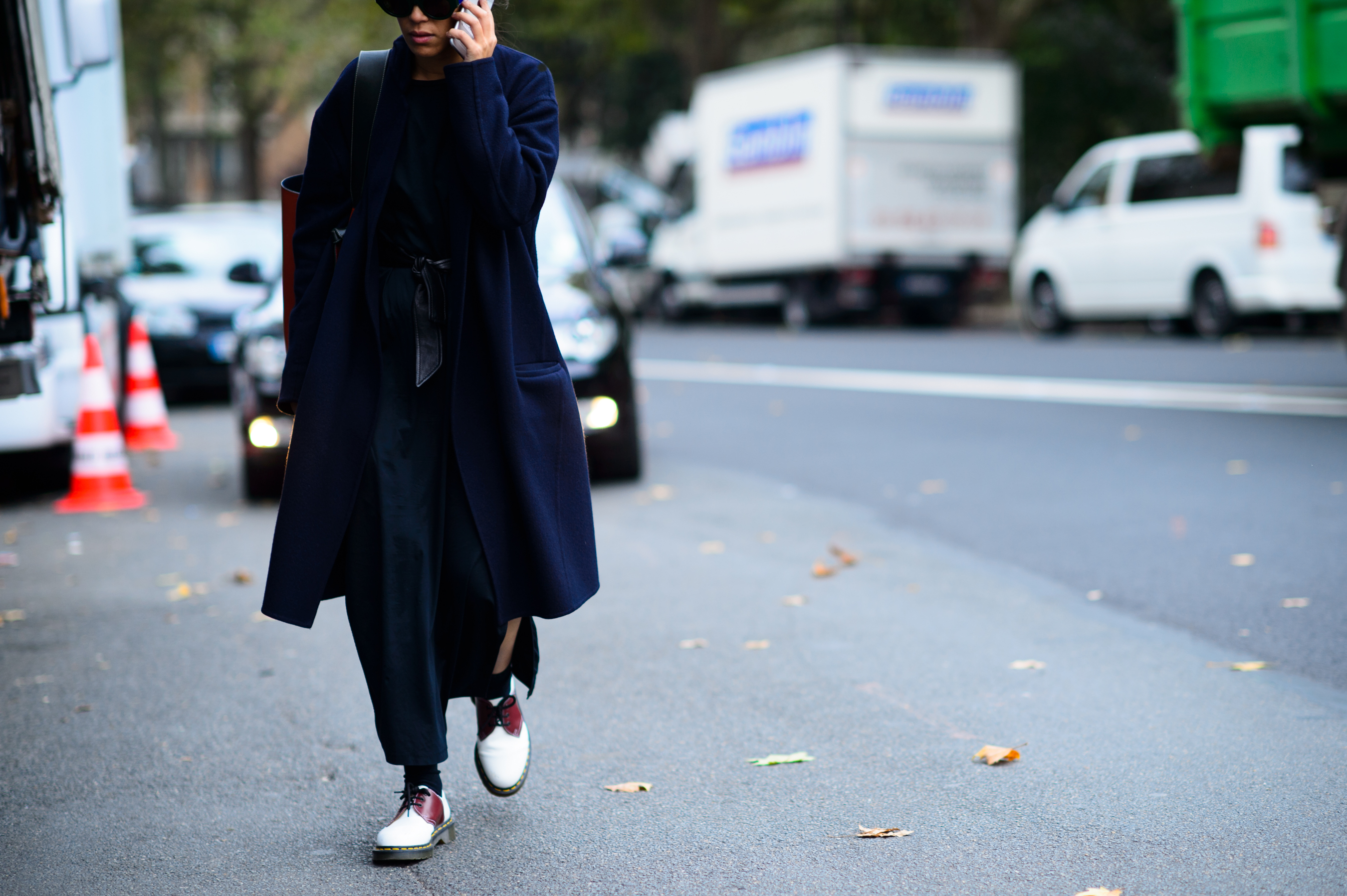 Woman talking on a phone after show