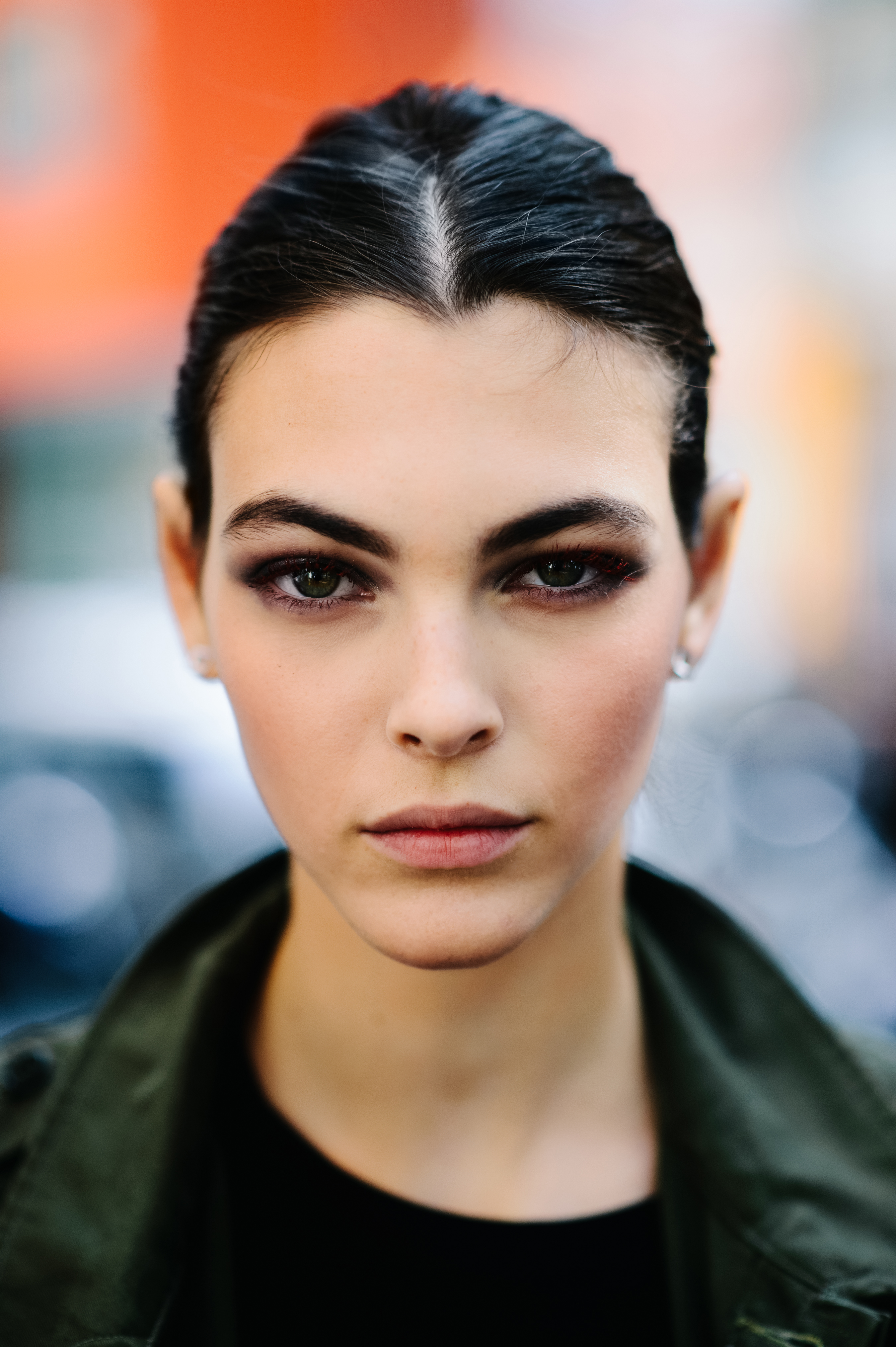 Portrait of a model after the show