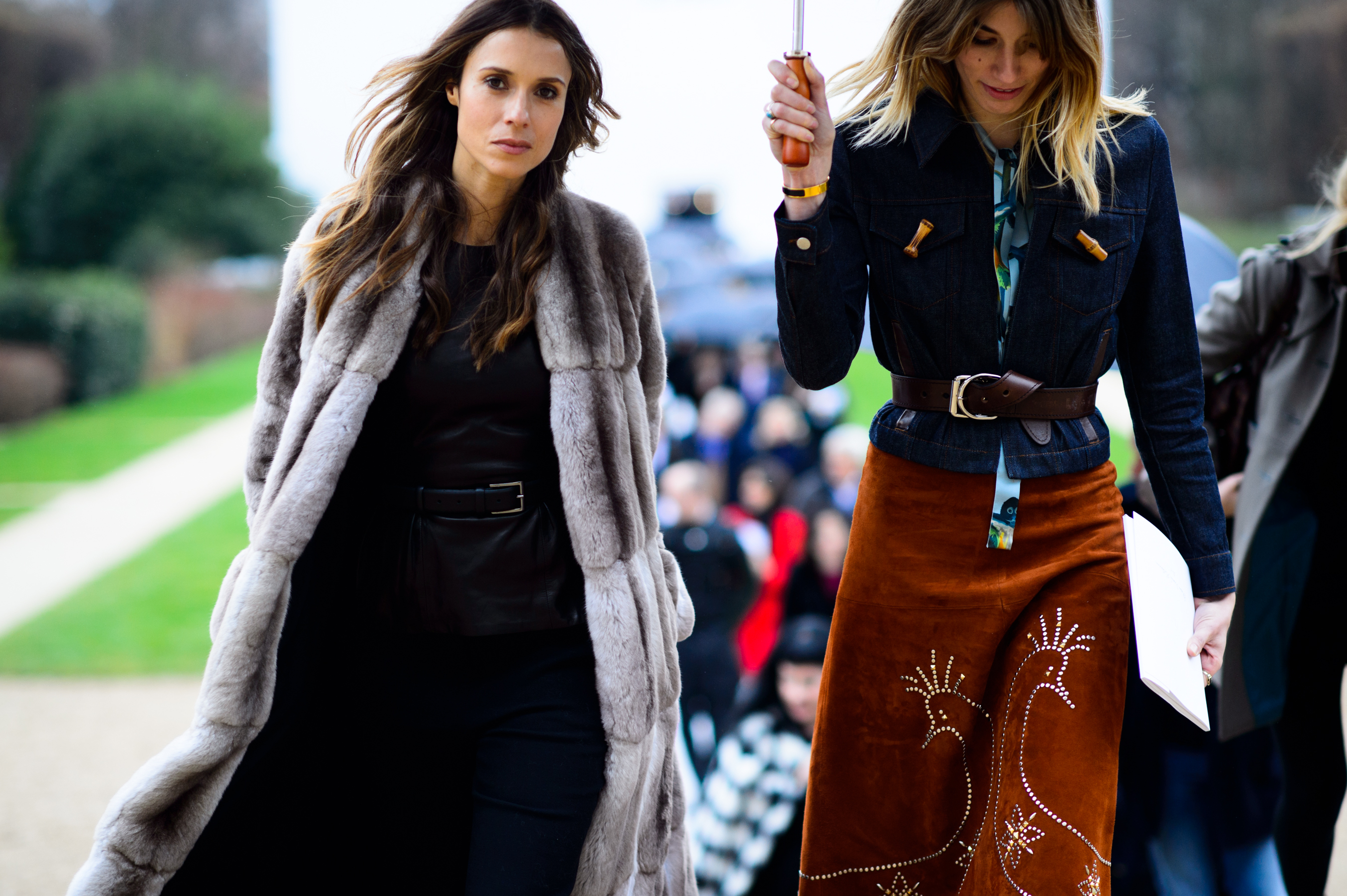 Two women before Dior couture show