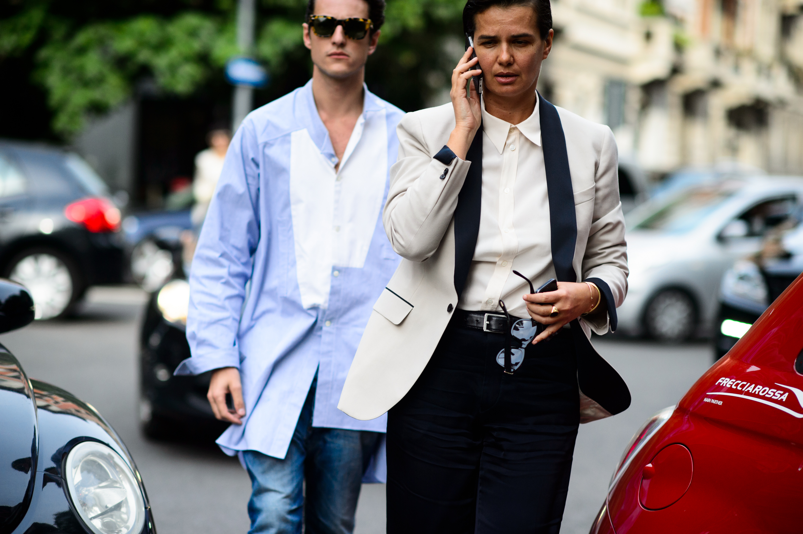 Man and woman before the show