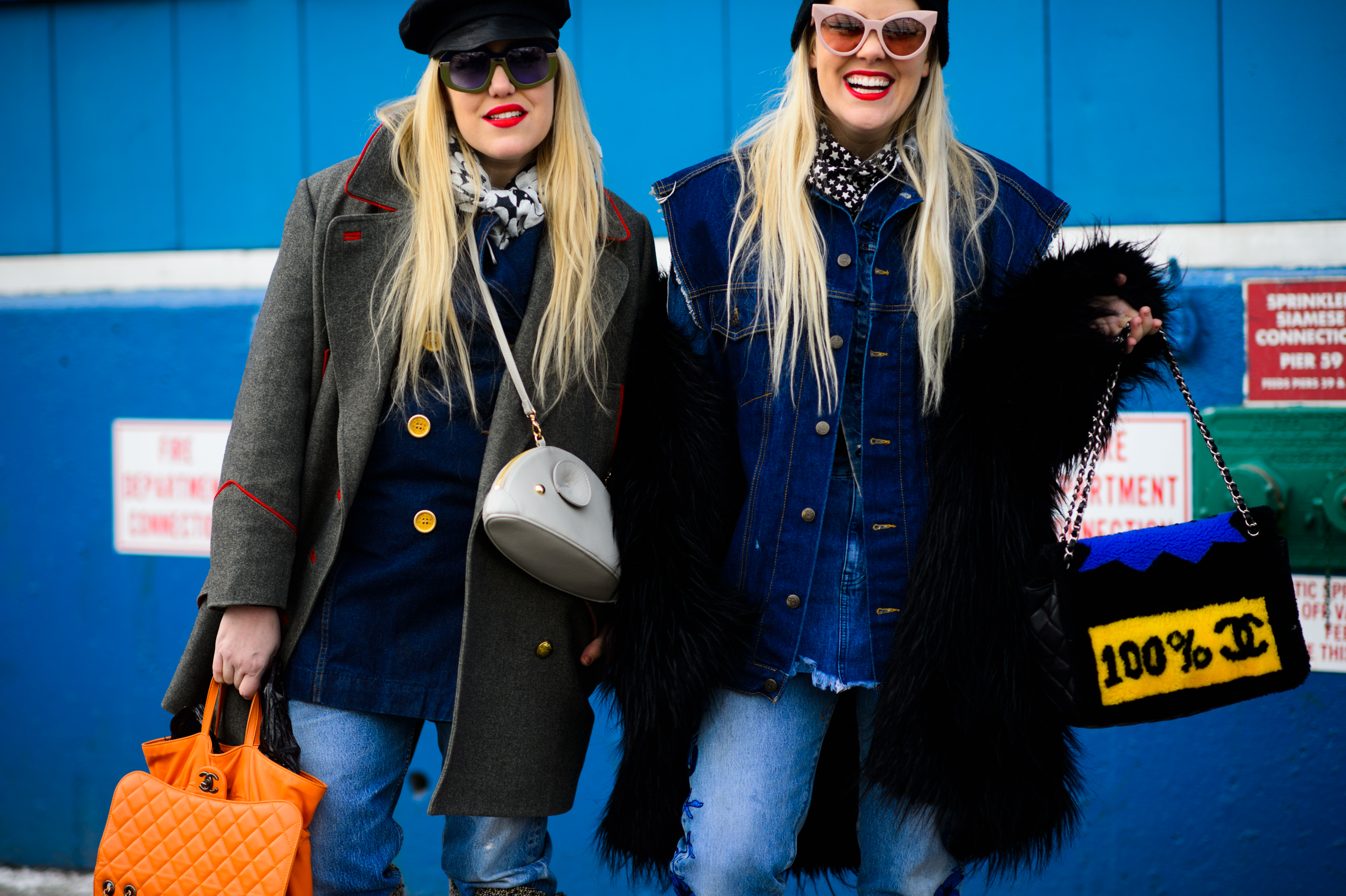 Twin sisters before the show