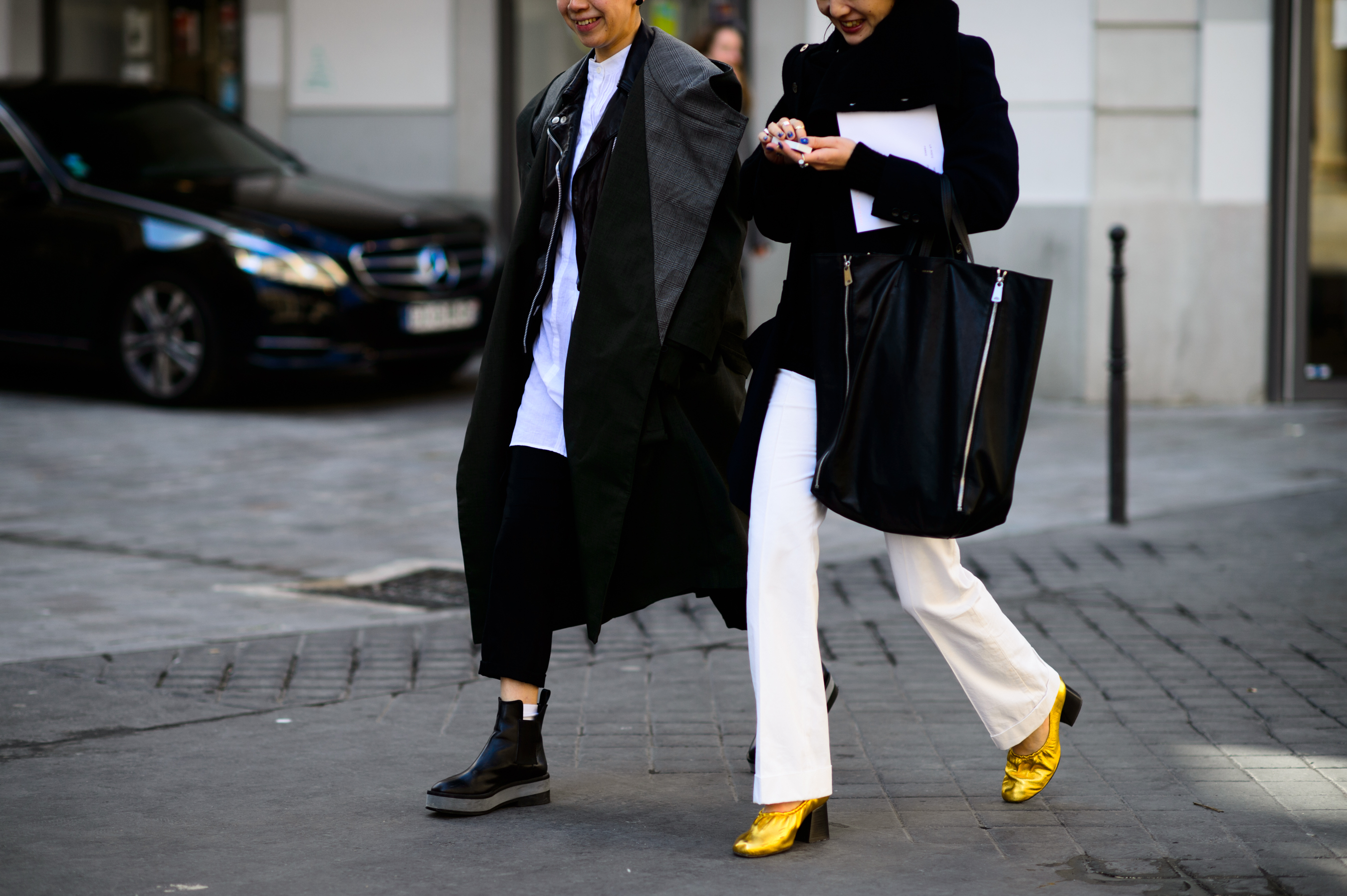 Two women before the show
